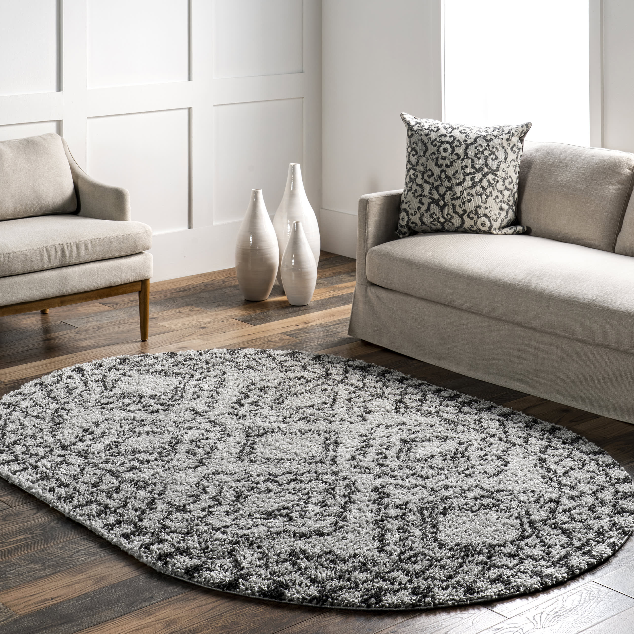 Moroccan Tasseled Rug | Grey - Image 2