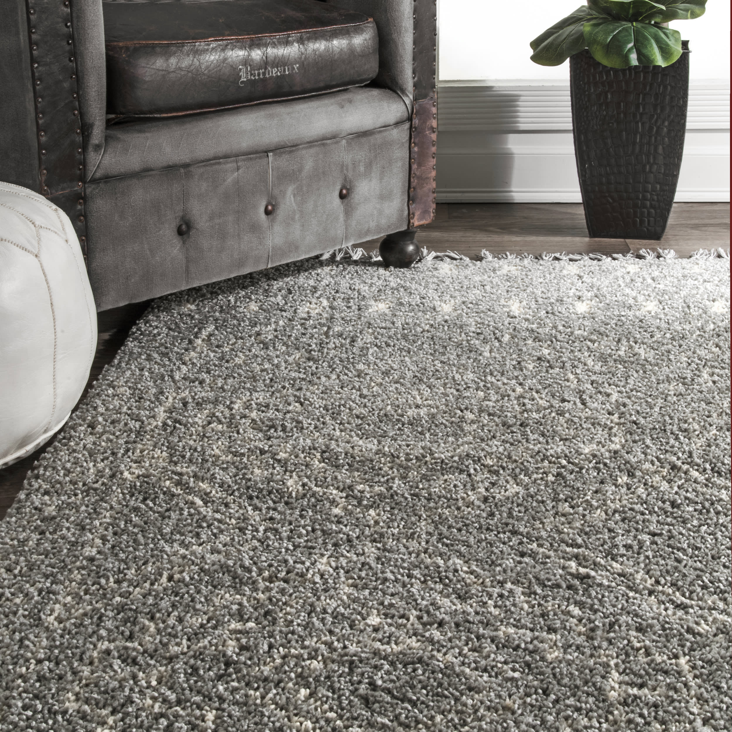 Moroccan Tasseled Rug | Silver - Image 4