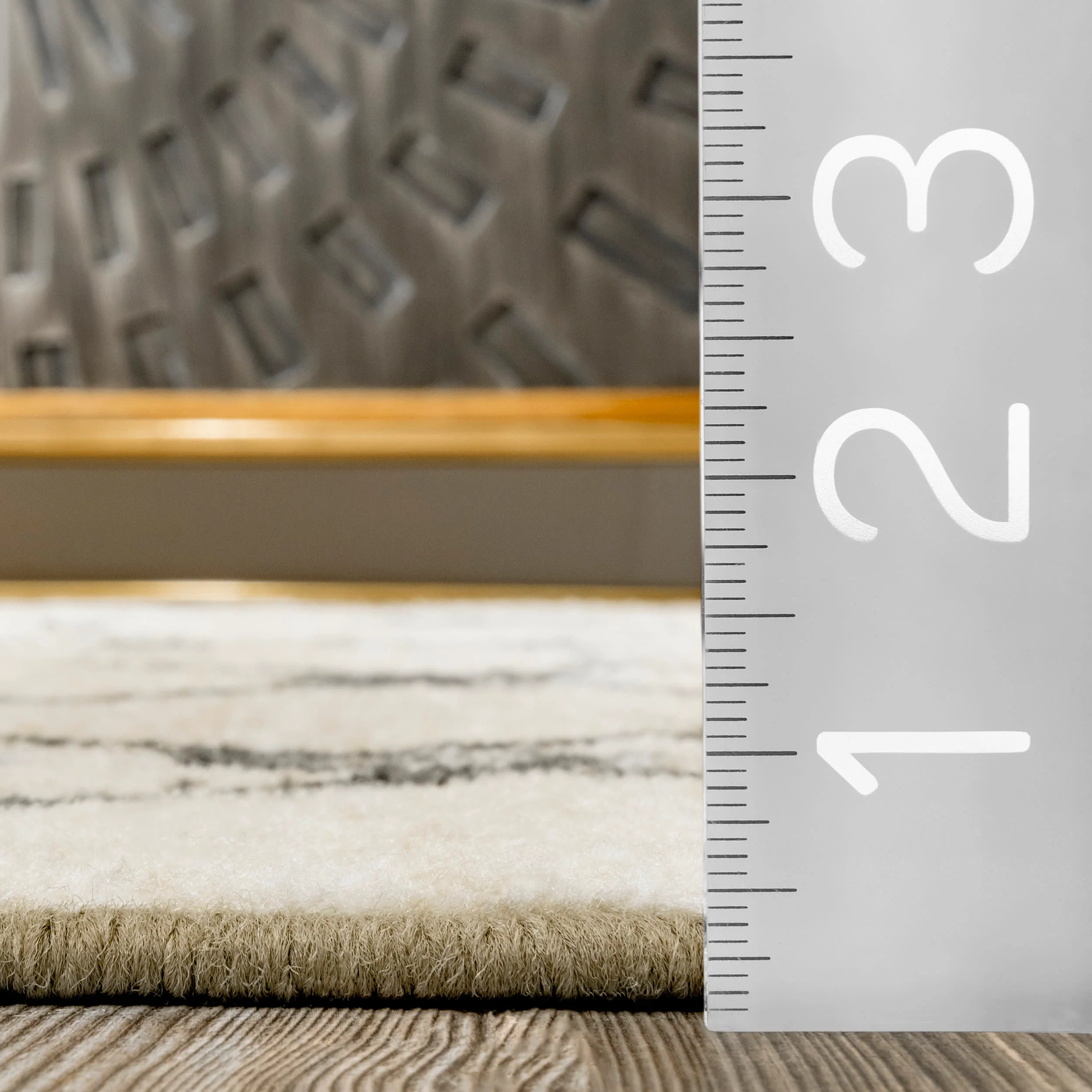 Moroccan Trellis Non-Slip Backing Rug | Beige - Image 5
