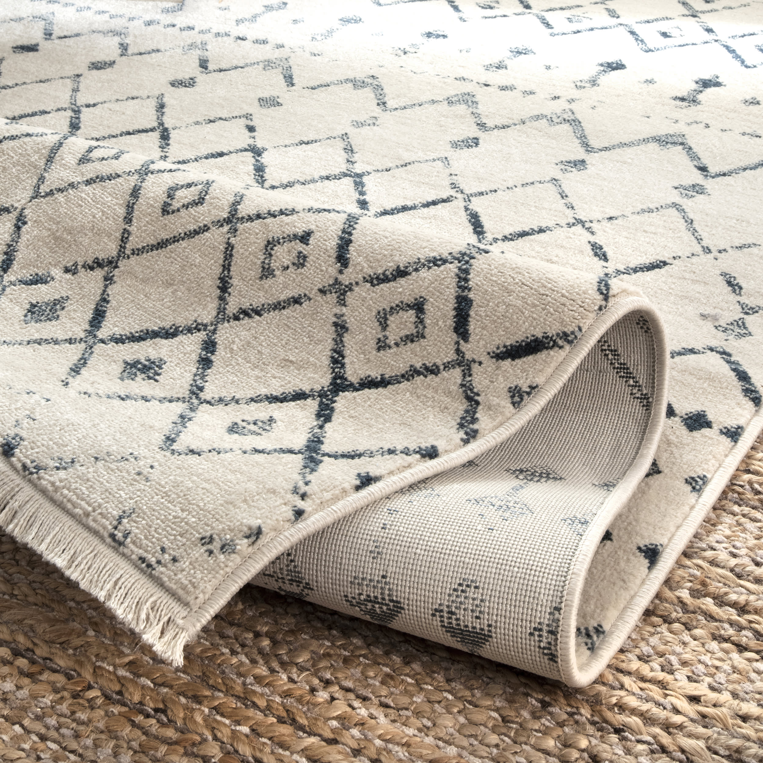 Moroccan Trellis Rug | Beige - Image 5