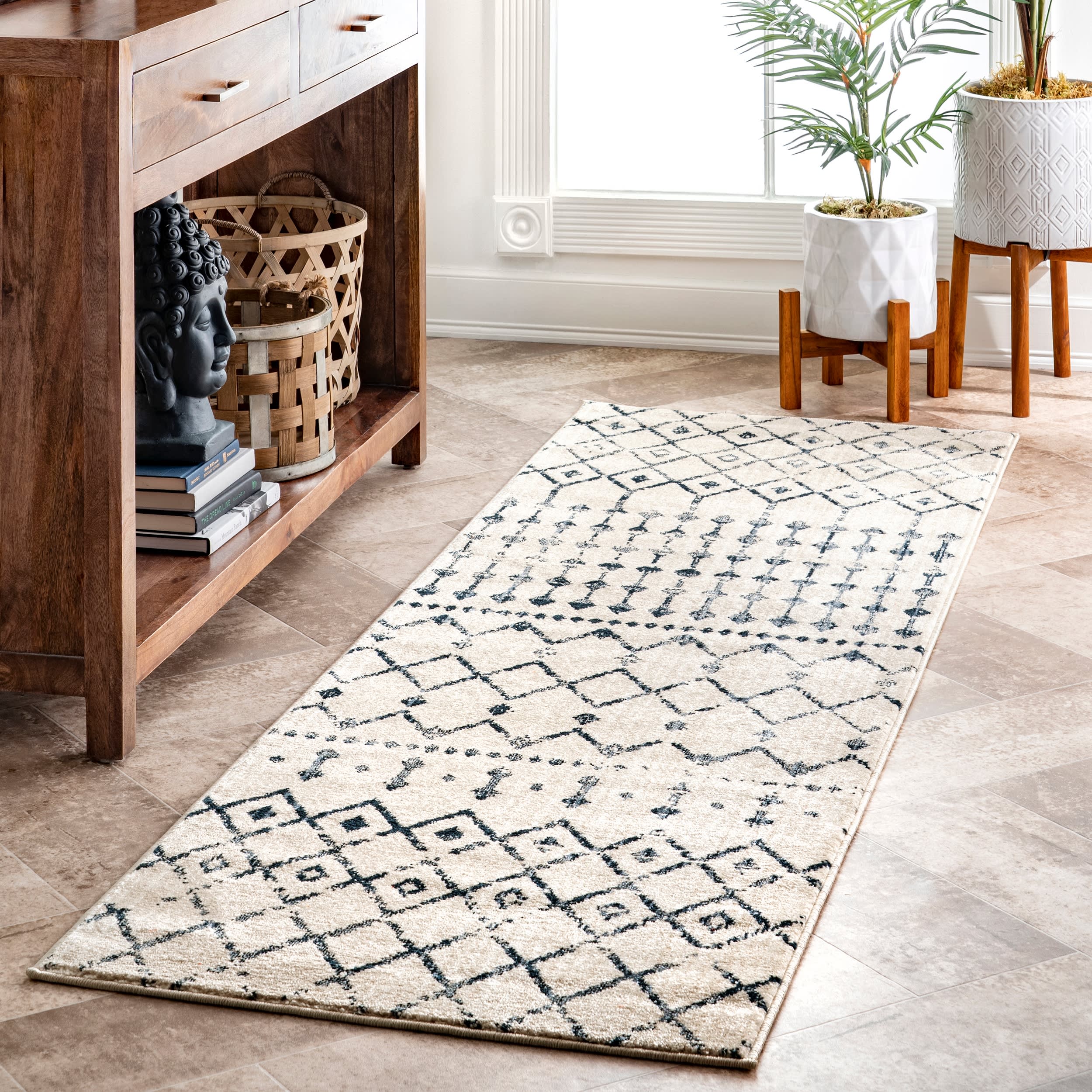 Moroccan Trellis Rug | Beige - Image 2