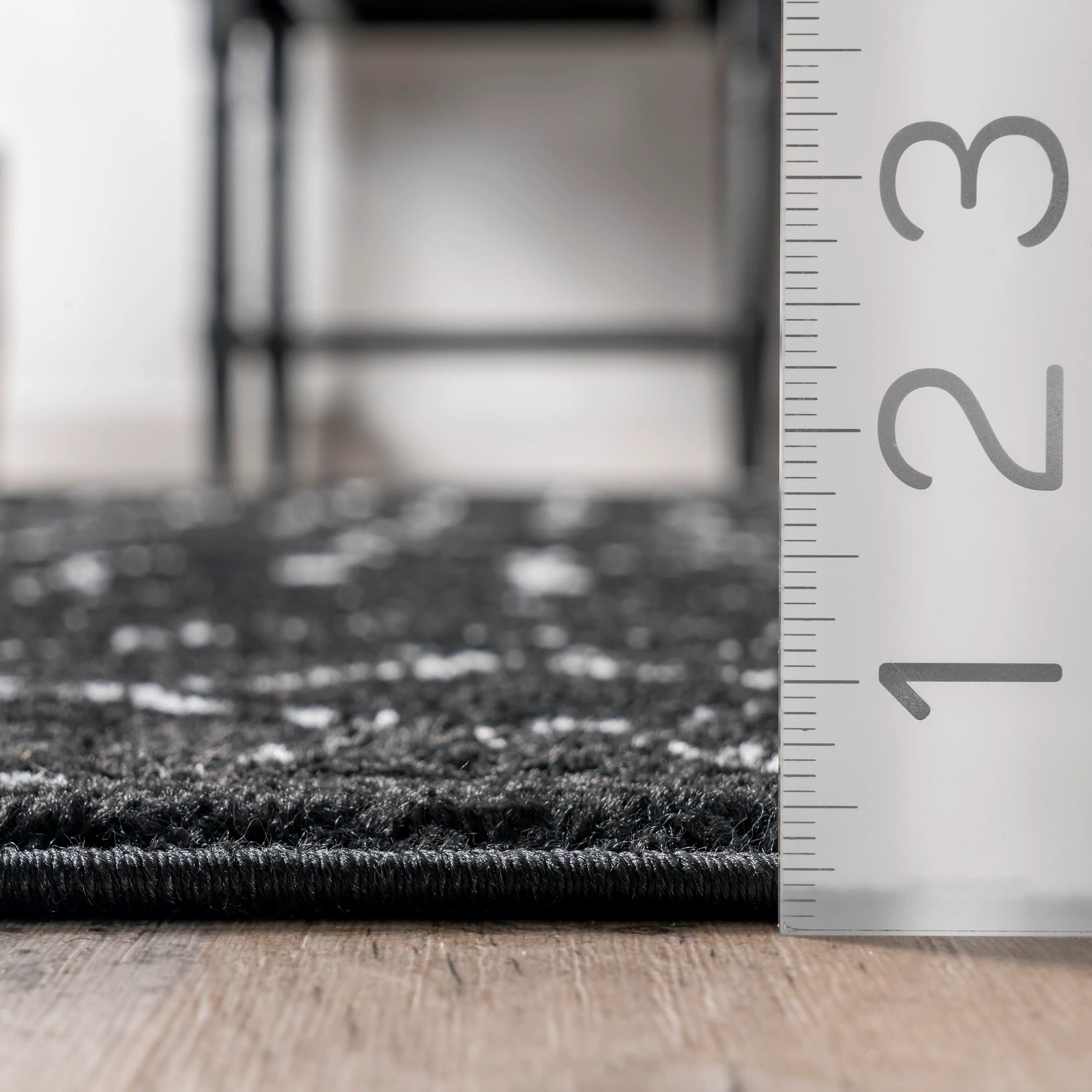 Moroccan Trellis Rug | Black and White - Image 5