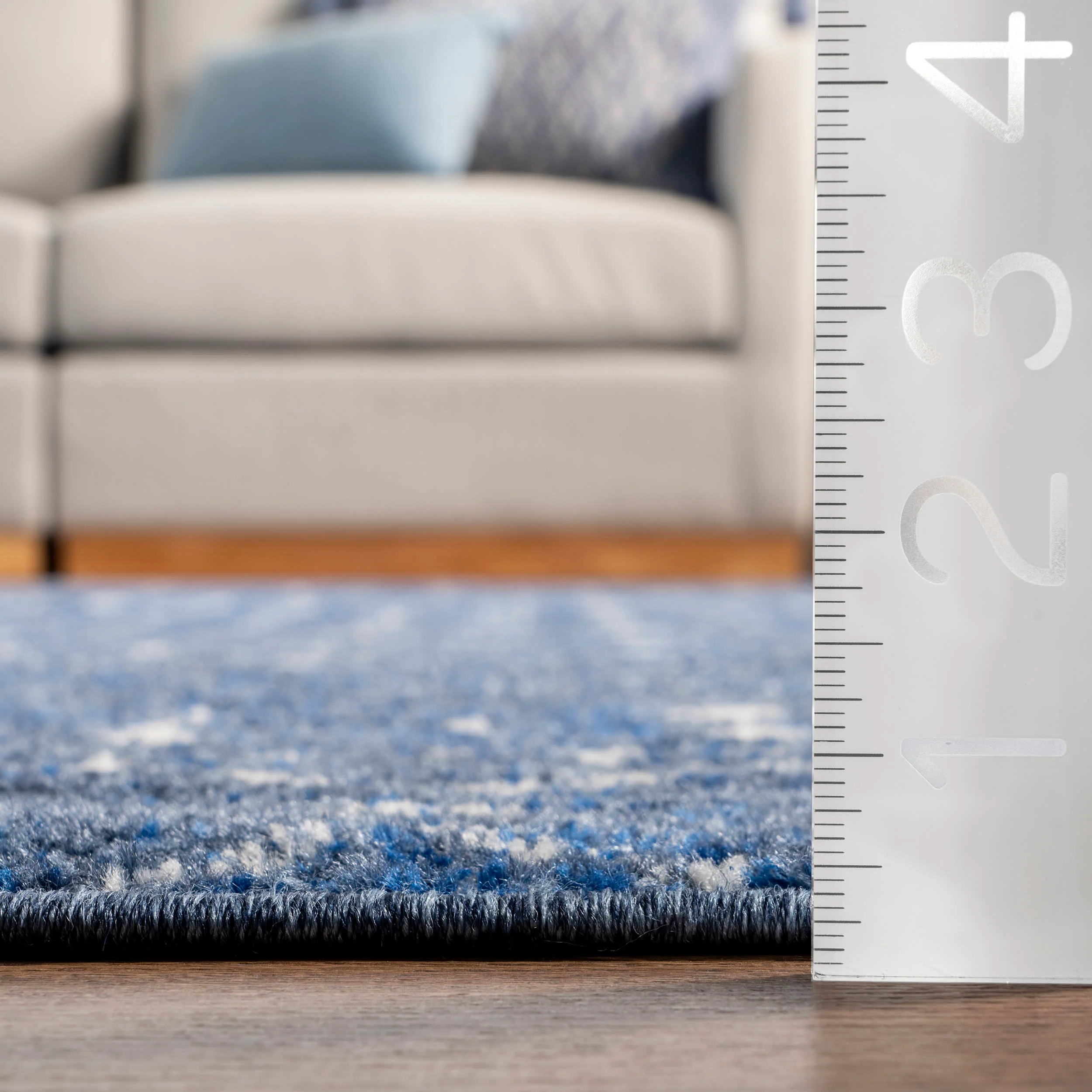 Moroccan Trellis Rug | Dark Blue - Image 5