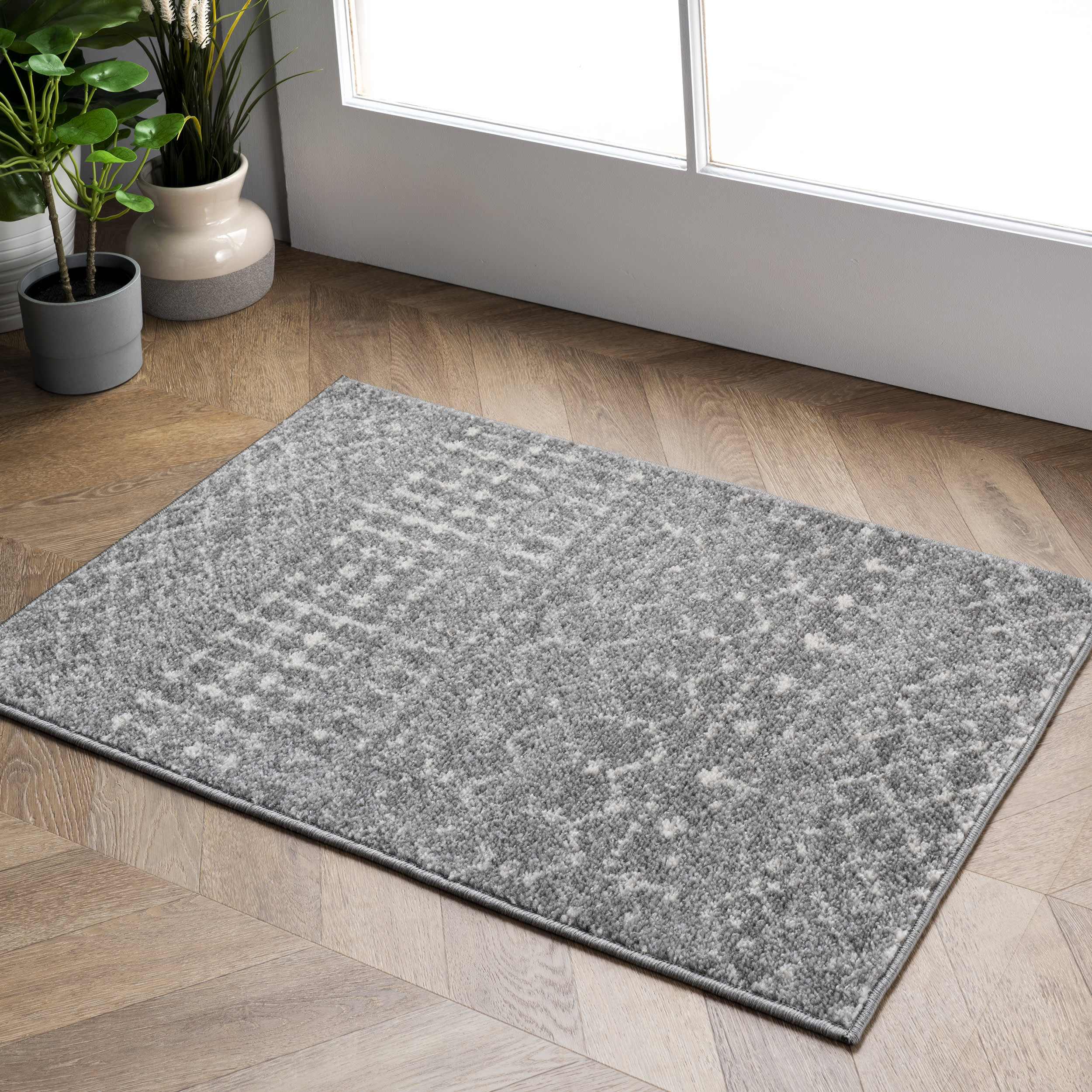 Moroccan Trellis Rug | Dark Grey - Image 10
