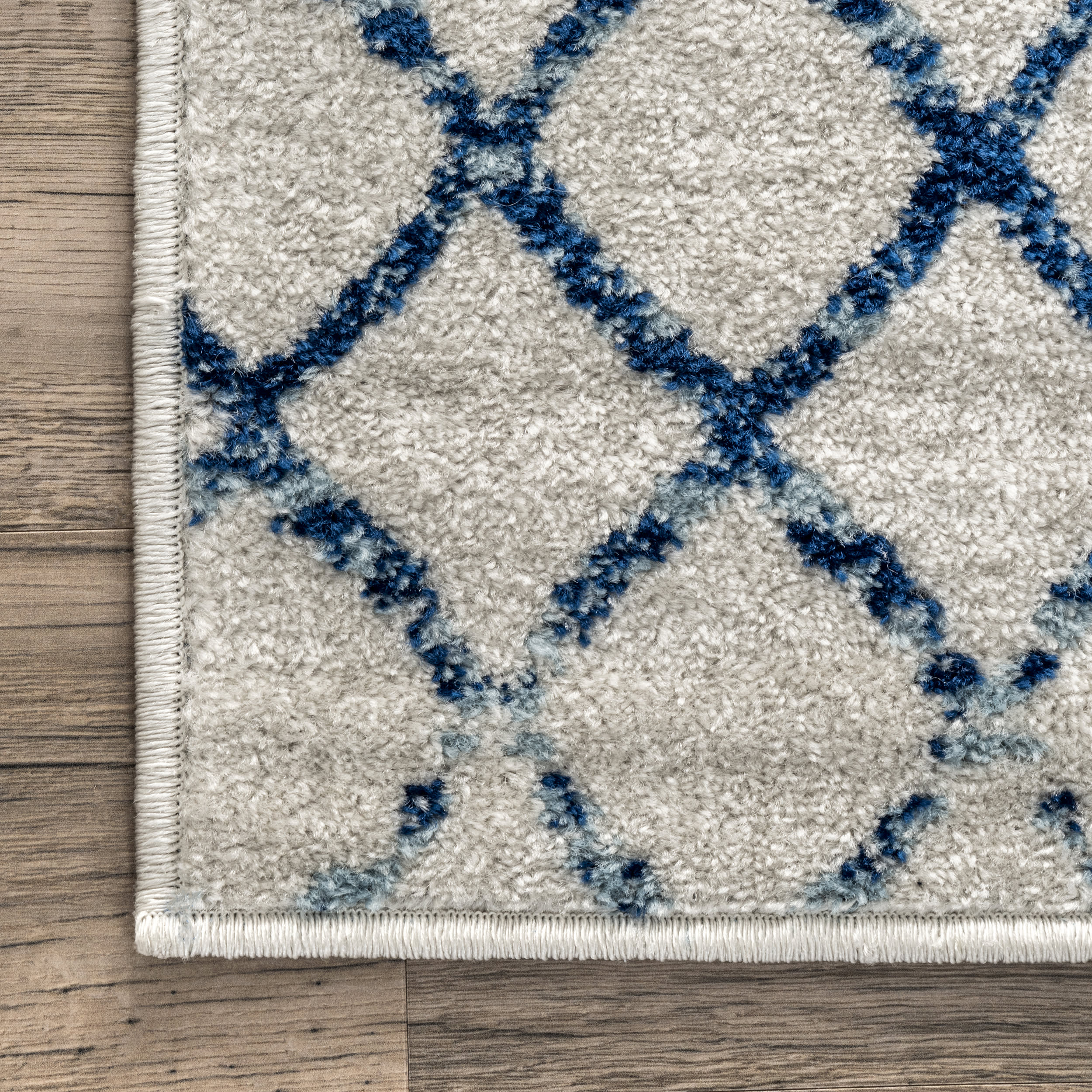 Moroccan Trellis Rug | Light Blue - Image 3
