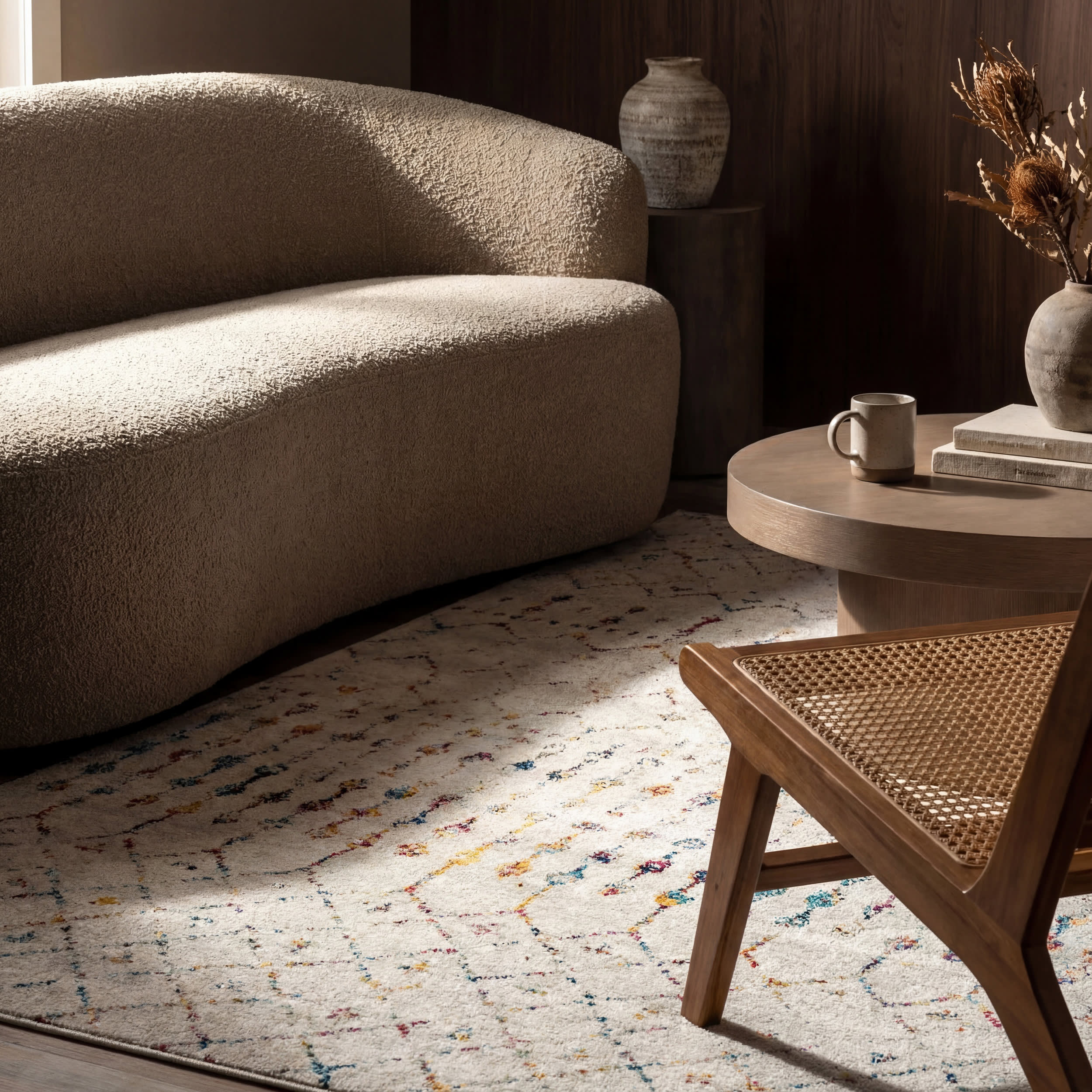 Moroccan Trellis Rug | Light Multicolor - Image 4
