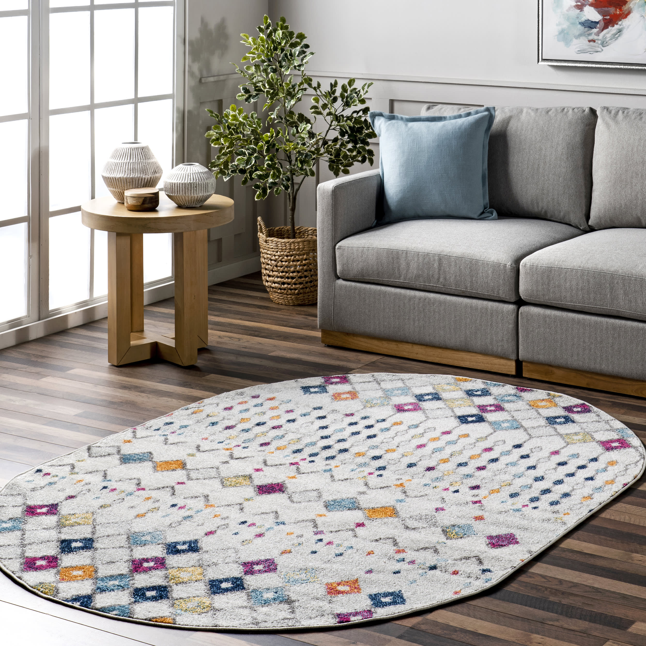 Moroccan Trellis Rug | Multicolor - Image 2