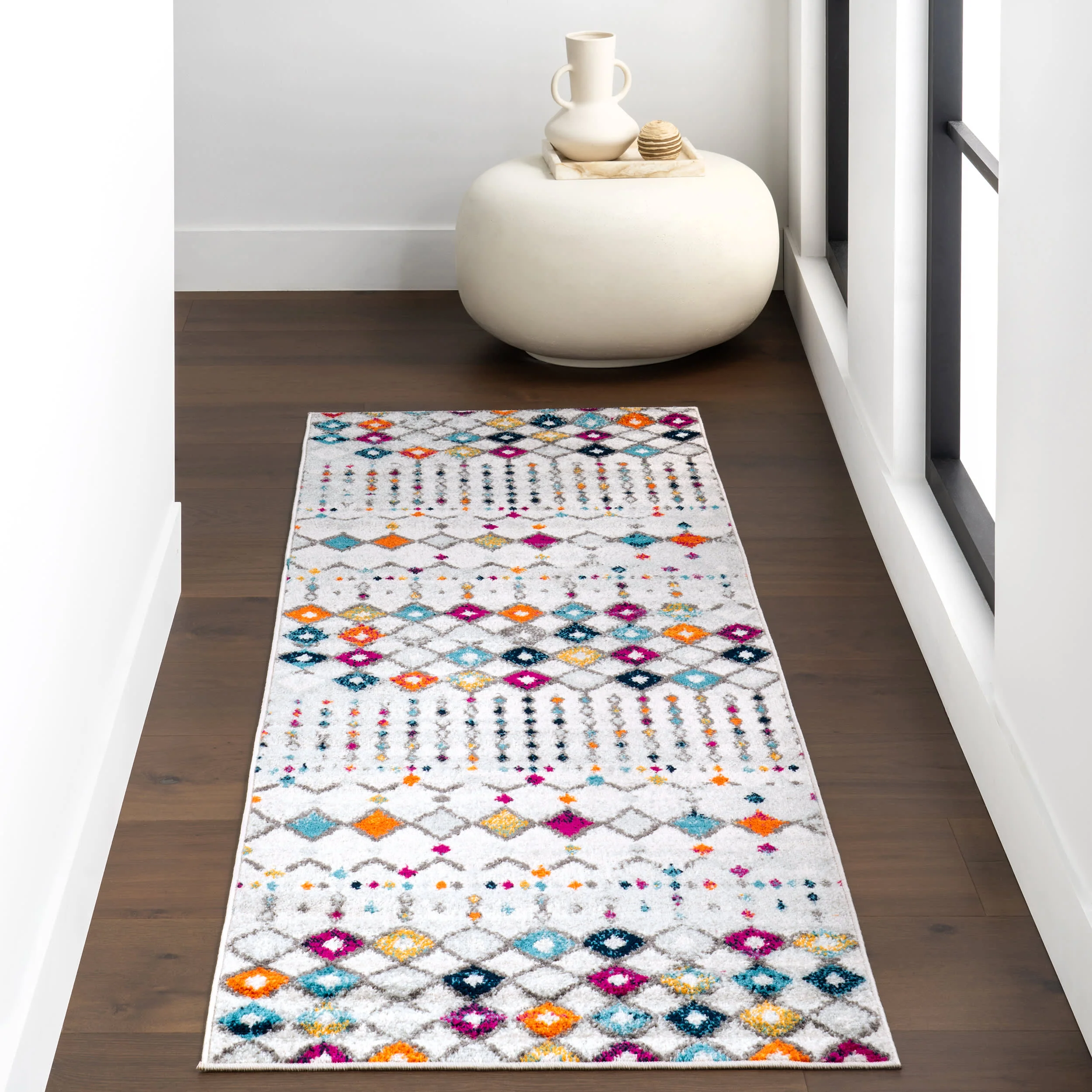 Moroccan Trellis Rug | Multicolor - Image 2