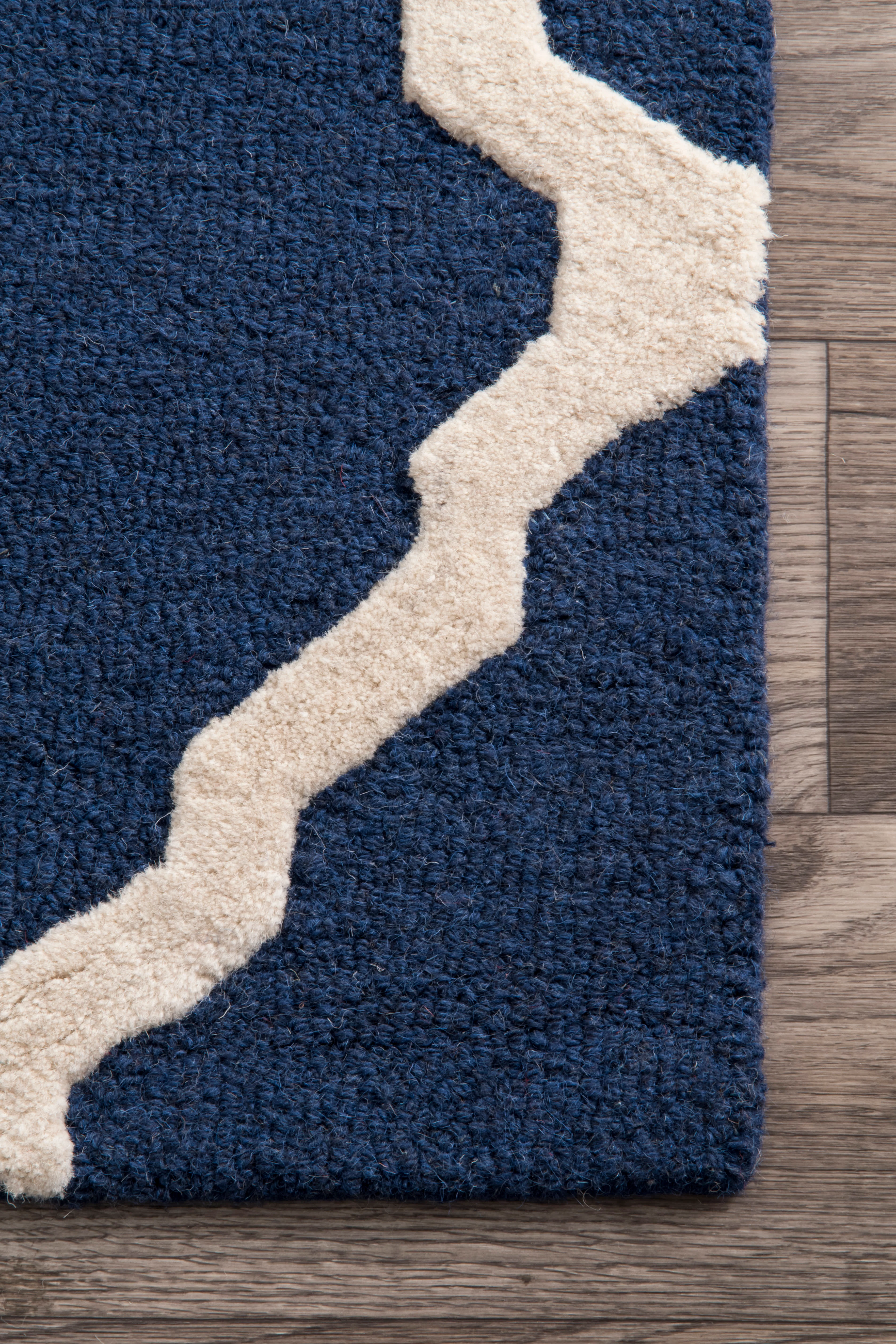 Moroccan Trellis Rug | Navy - Image 3
