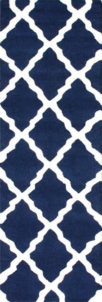 Moroccan Trellis Rug | Navy - Image 5