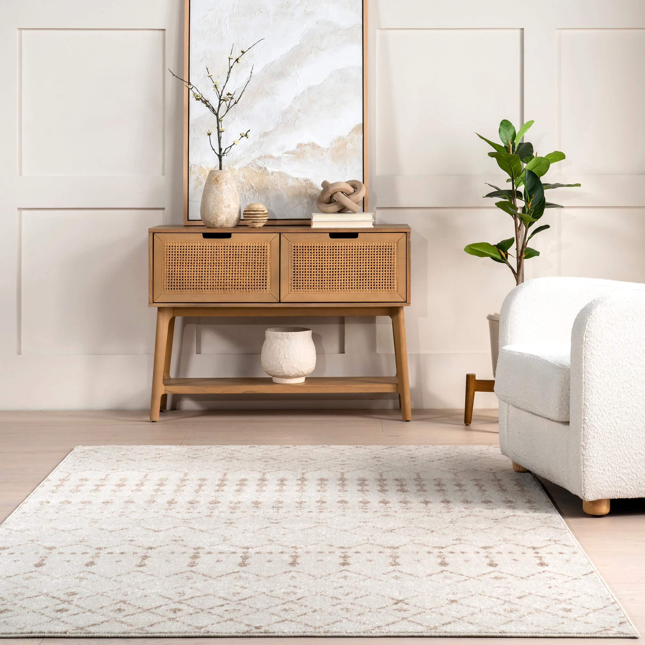 Moroccan Trellis Rug | Neutral - Image 4