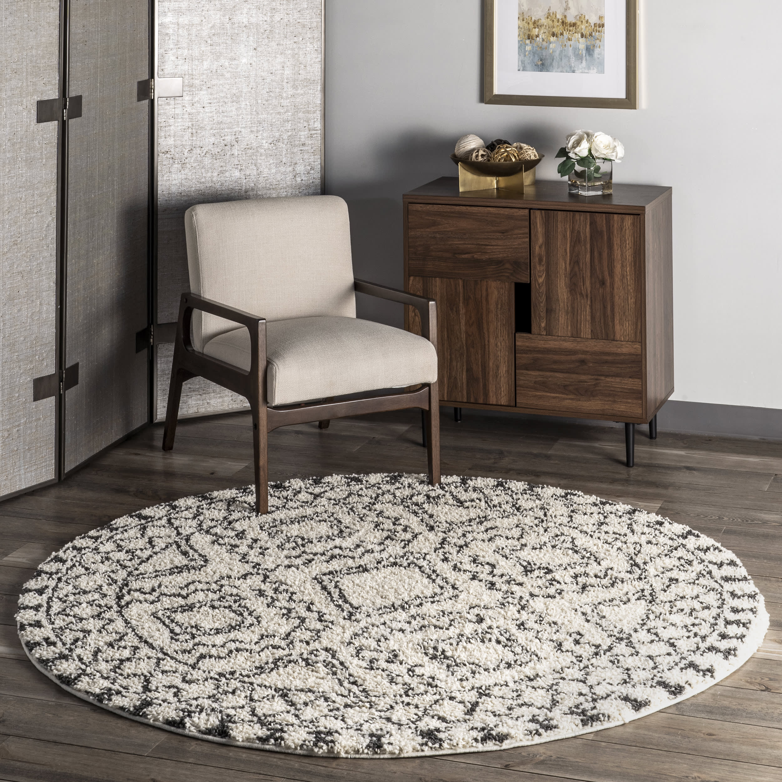 Moroccan Trellis Rug | Off White - Image 2