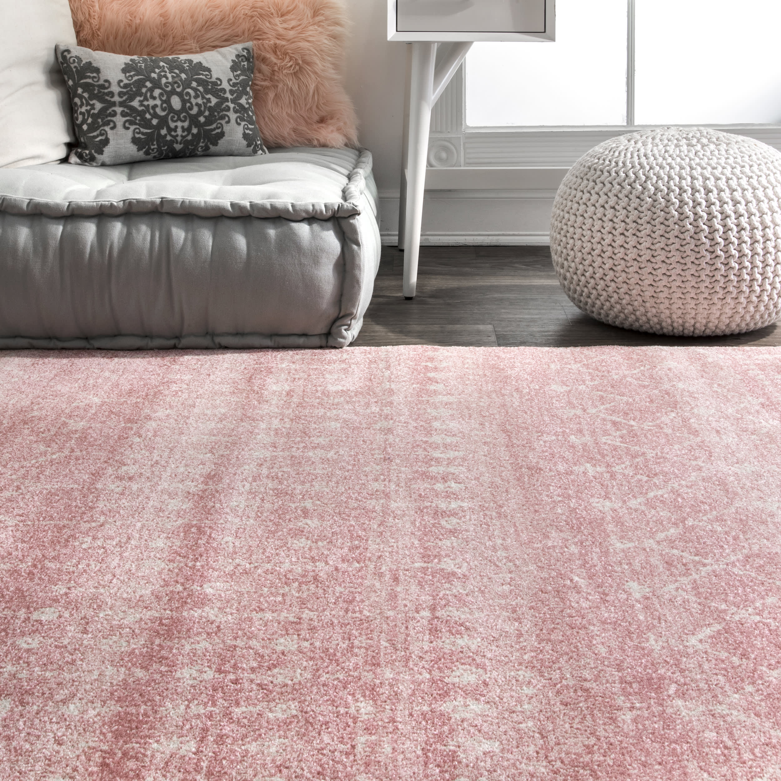 Moroccan Trellis Rug | Pink - Image 4