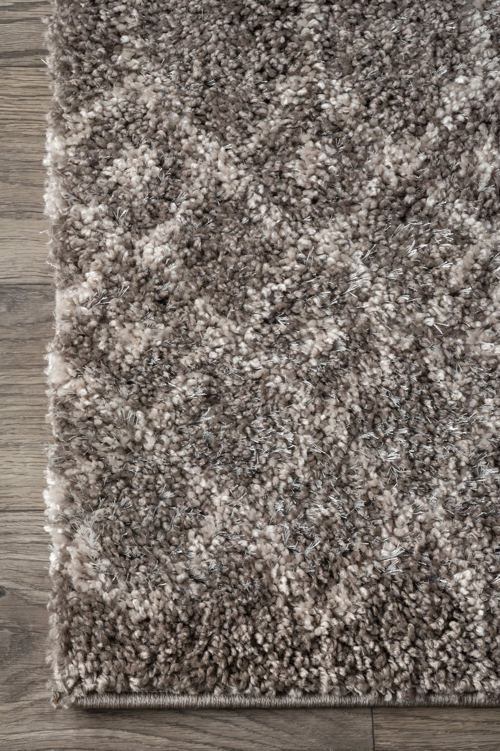 Moroccan Trellis Soft Shag Rug | Brown - Image 3