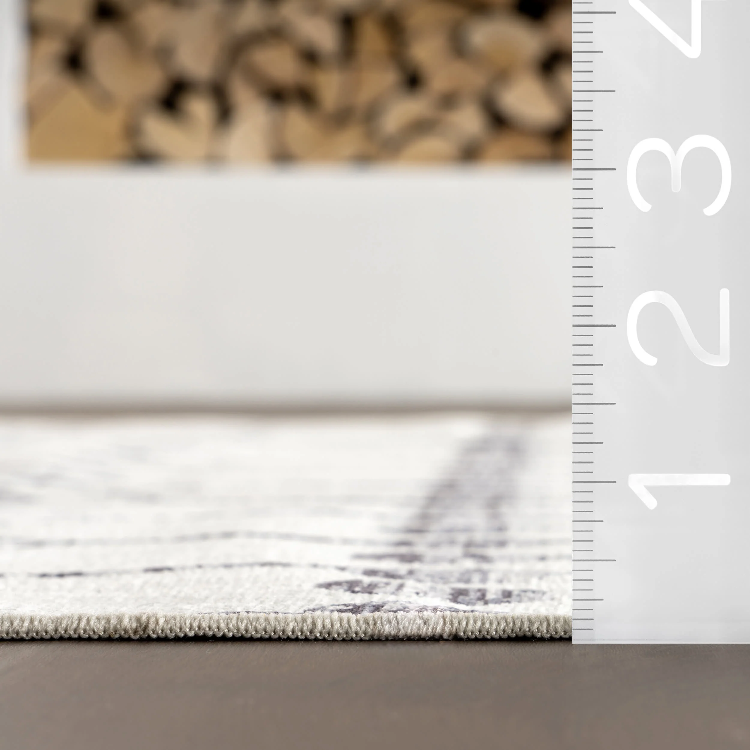 Moroccan Trellis Spill Proof Washable Rug | Grey - Image 6