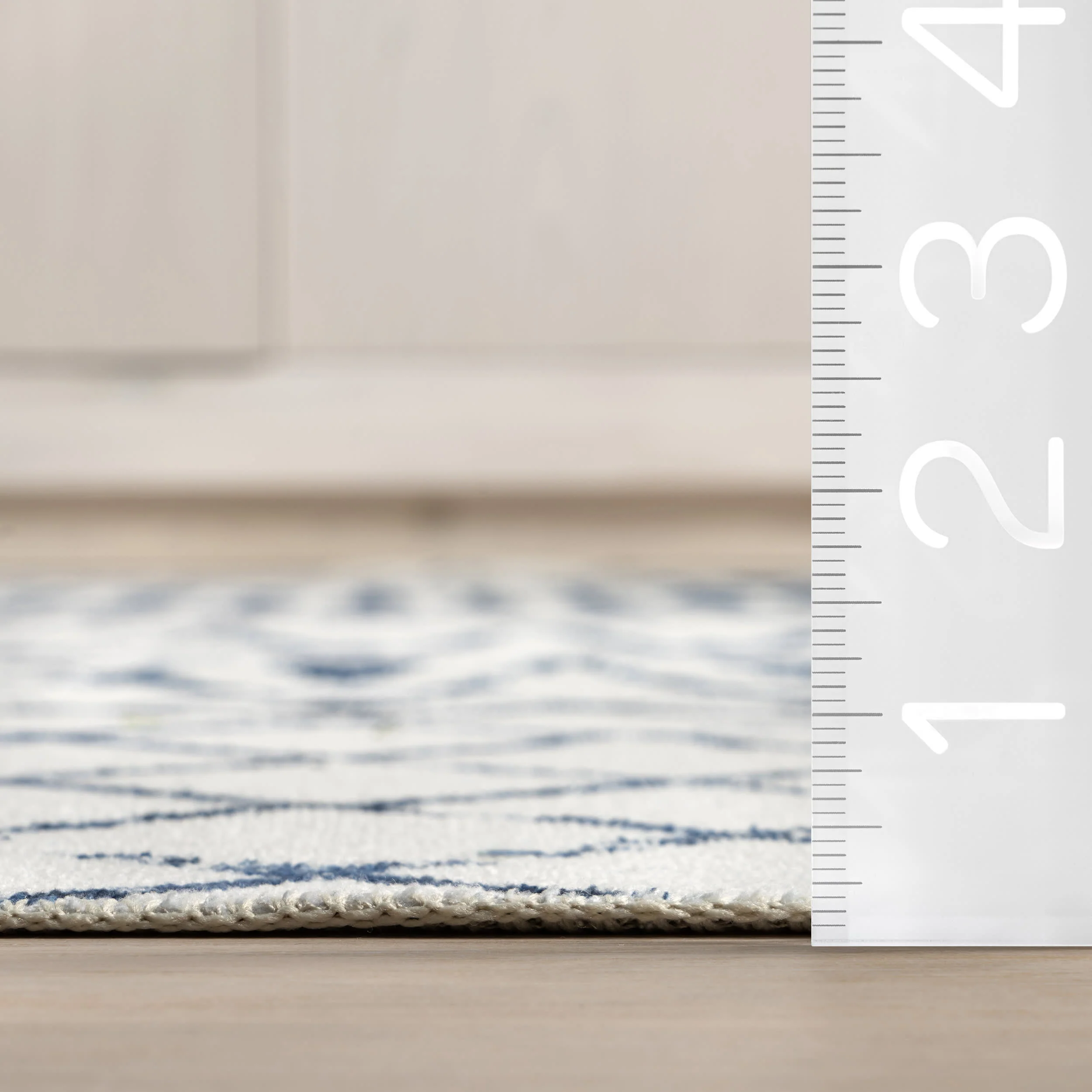 Moroccan Trellis Washable Rug | Blue - Image 5