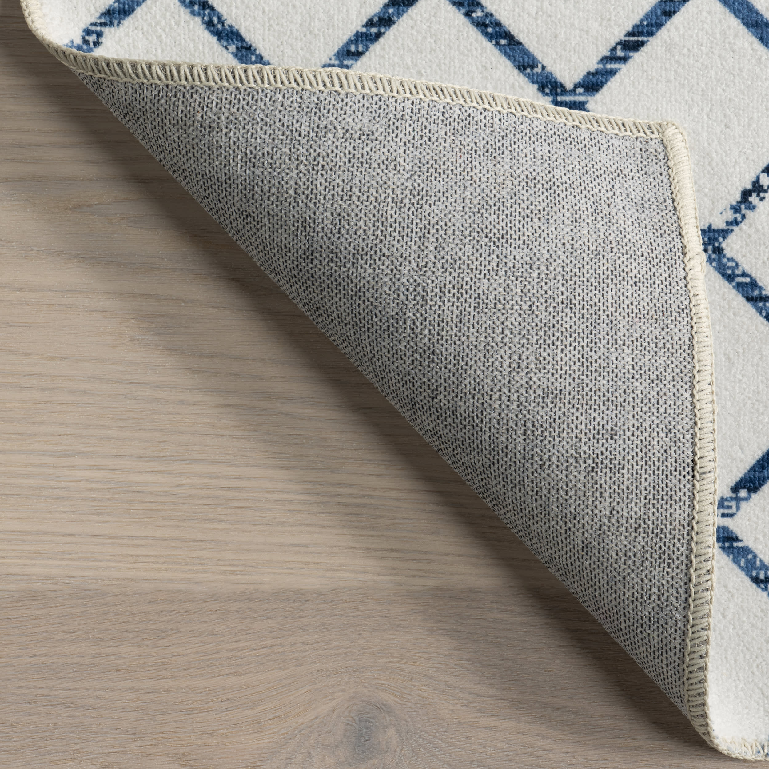 Moroccan Trellis Washable Rug | Blue - Image 6