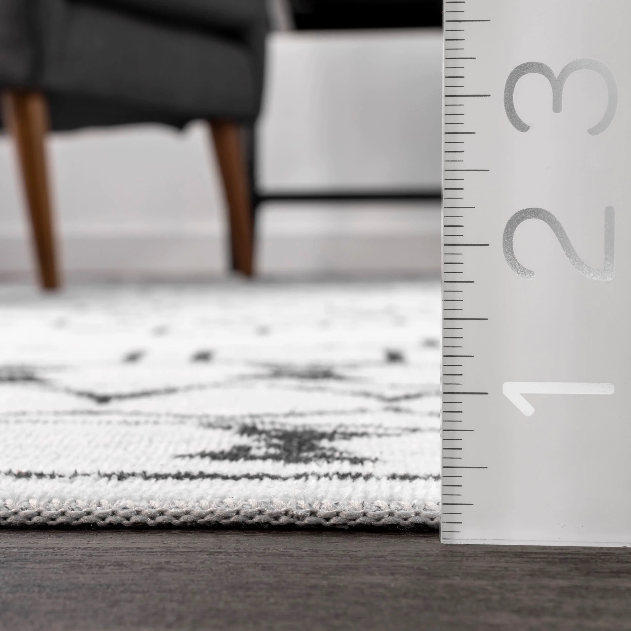 Moroccan Washable Rug | White - Image 5