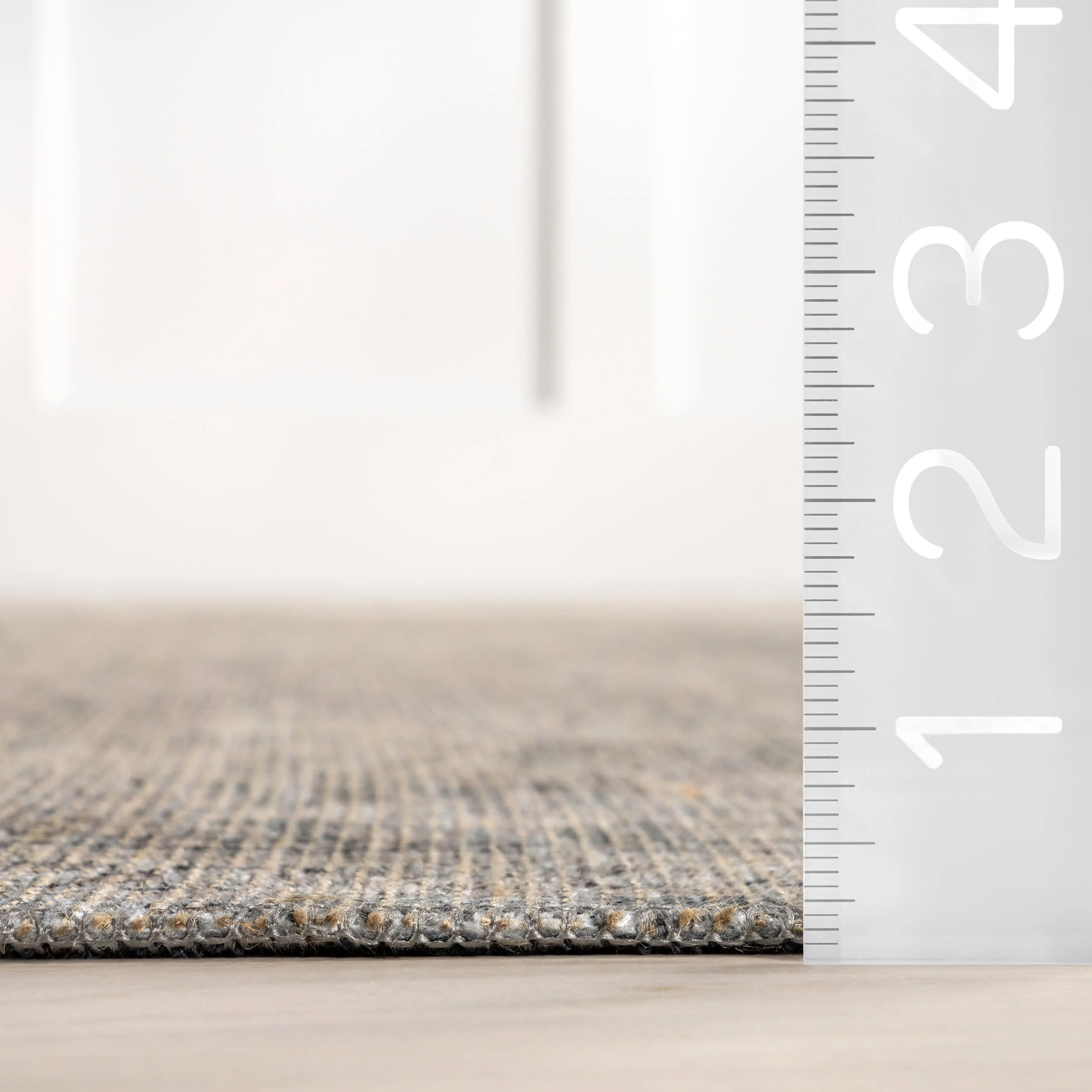 Morristown Antiqued Jute-Blend Rug | Grey - Image 6