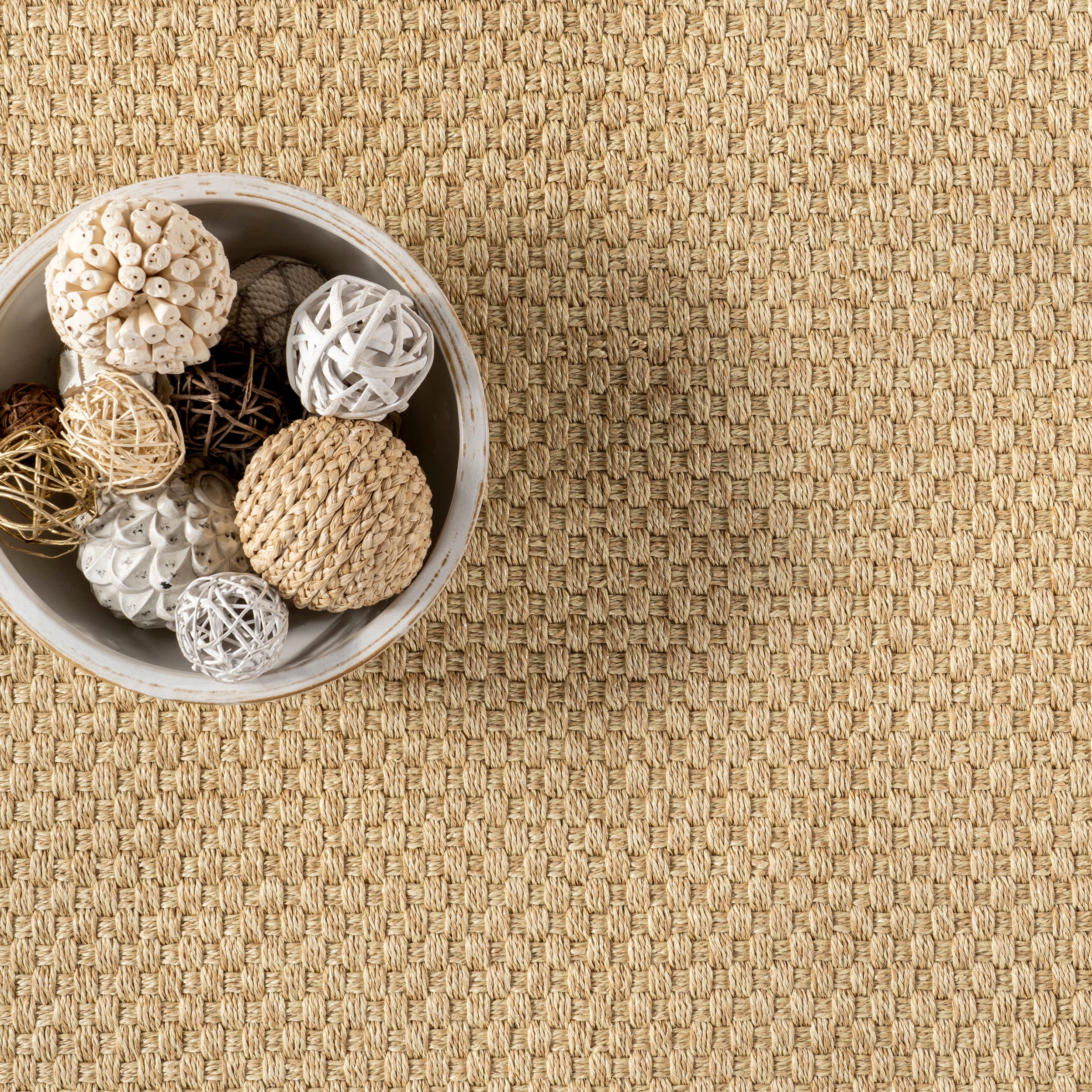 Morvoren Faux Seagrass Indoor/Outdoor Rug | Tan - Image 7