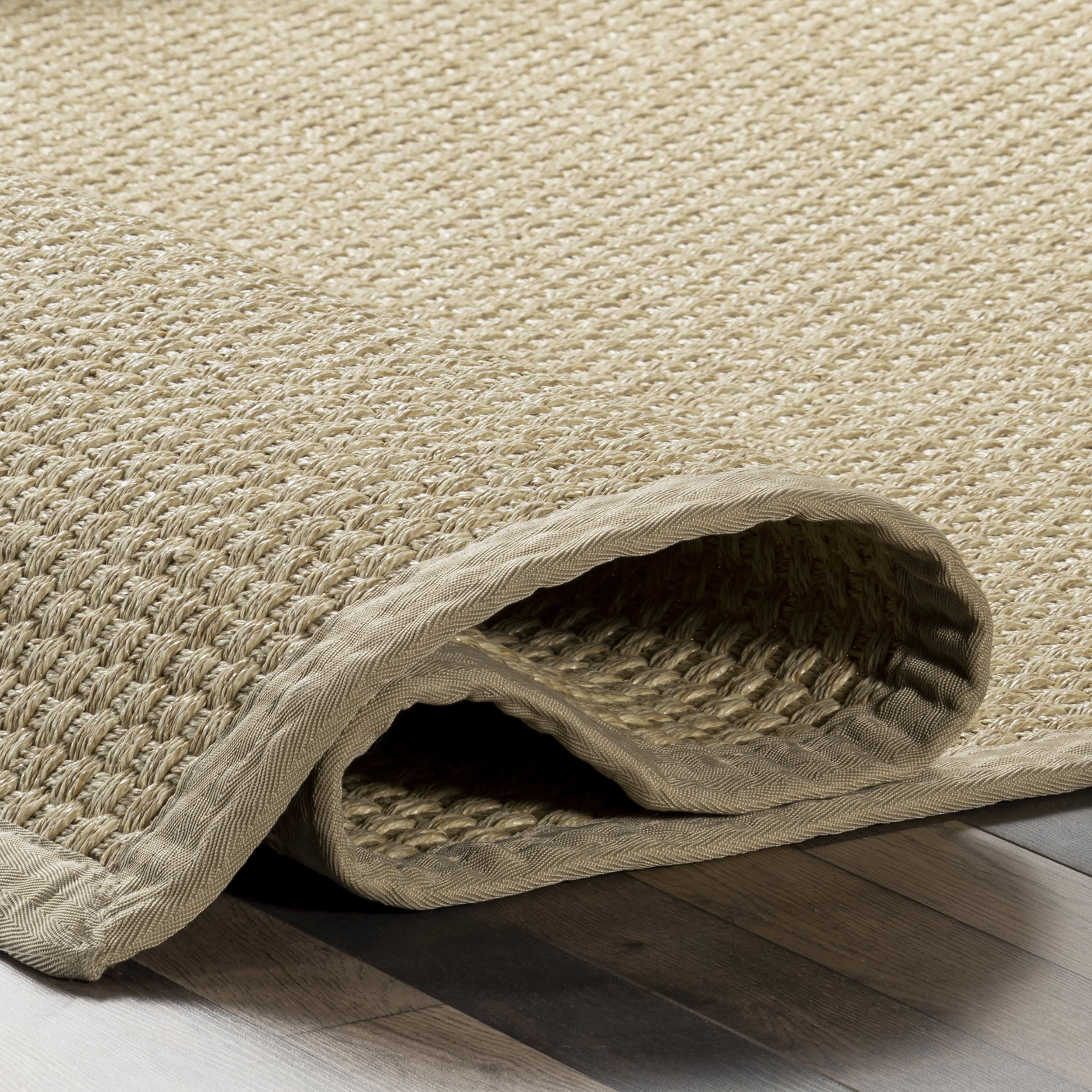 Morvoren Faux Seagrass Indoor/Outdoor Rug | Tan - Image 8