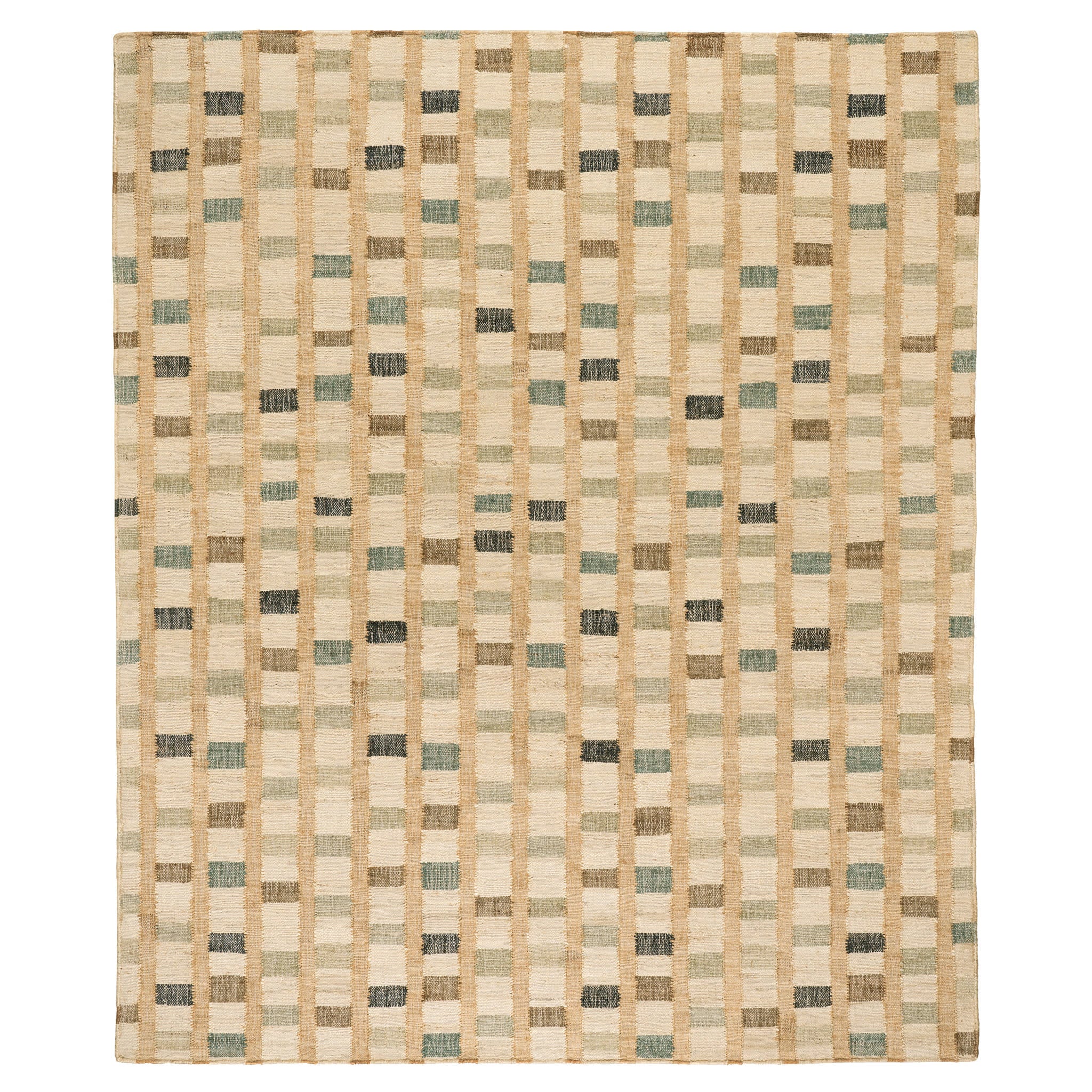 Mosaic Handwoven Jute Rug | Blue - Image 2