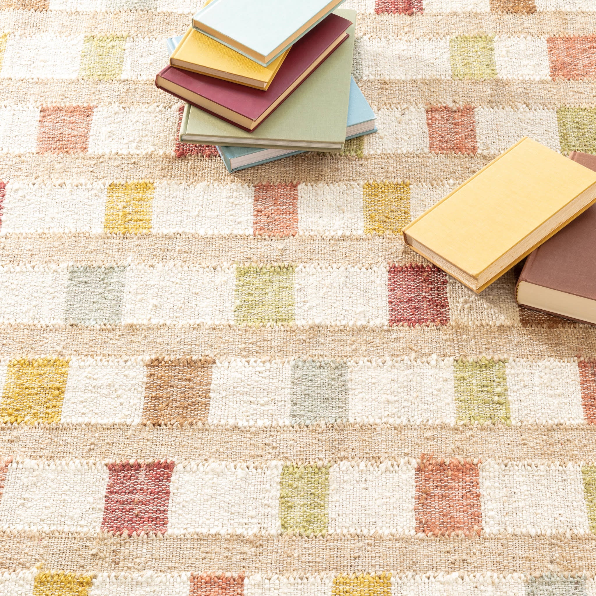 Mosaic Handwoven Jute Rug | Multi - Image 5