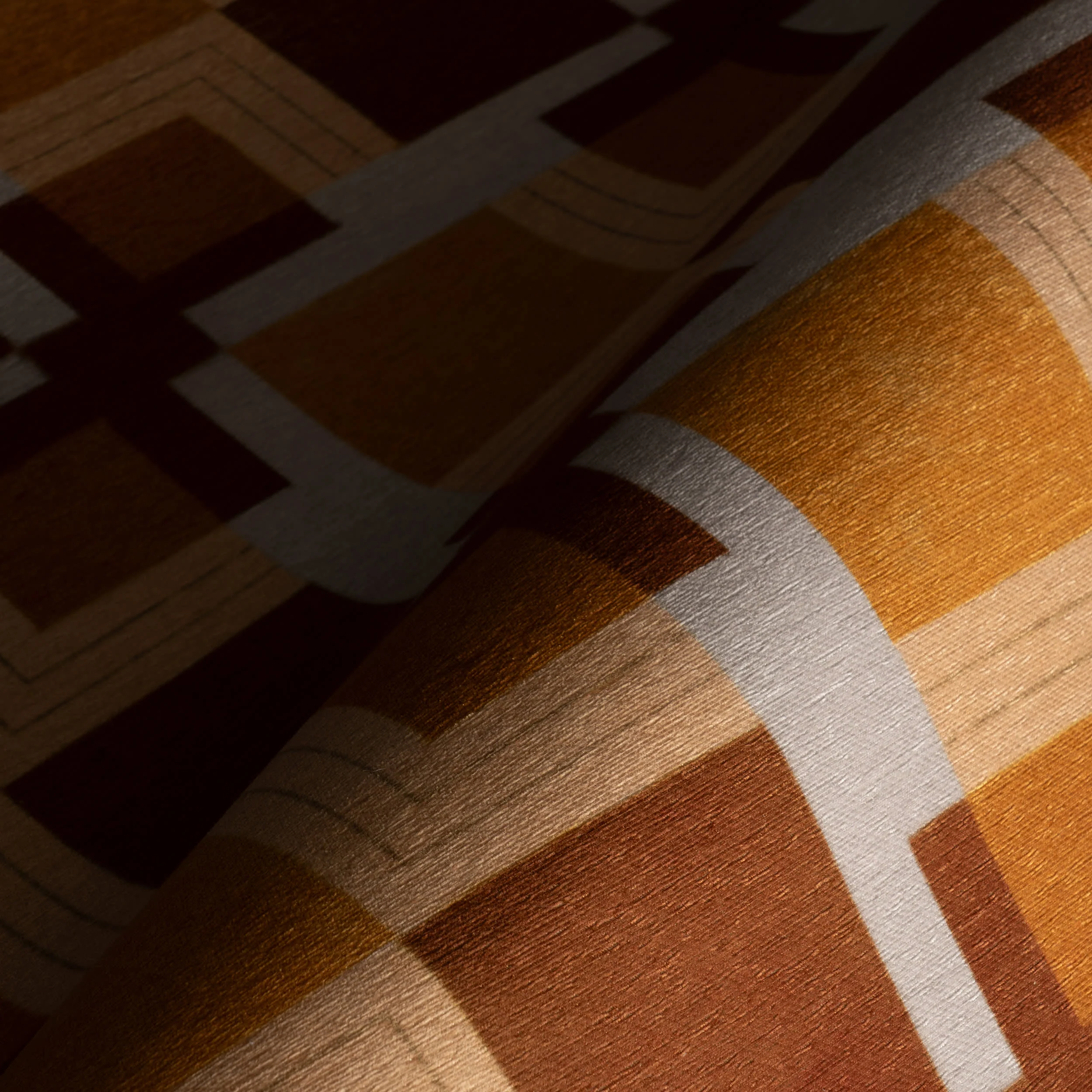 Mosaic Light Checkered Washable Rug by Society6 | Orange - Image 3