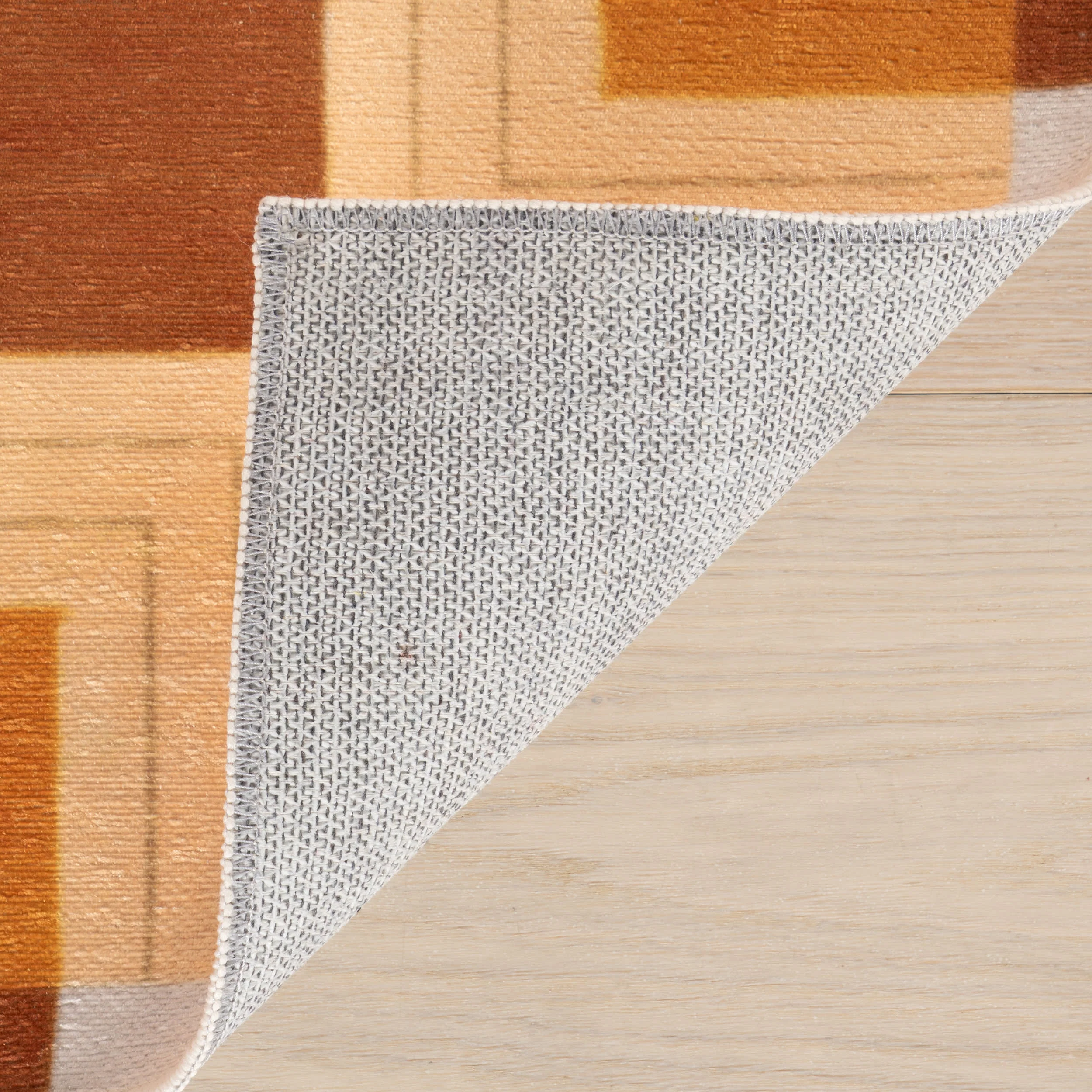Mosaic Light Checkered Washable Rug by Society6 | Orange - Image 8
