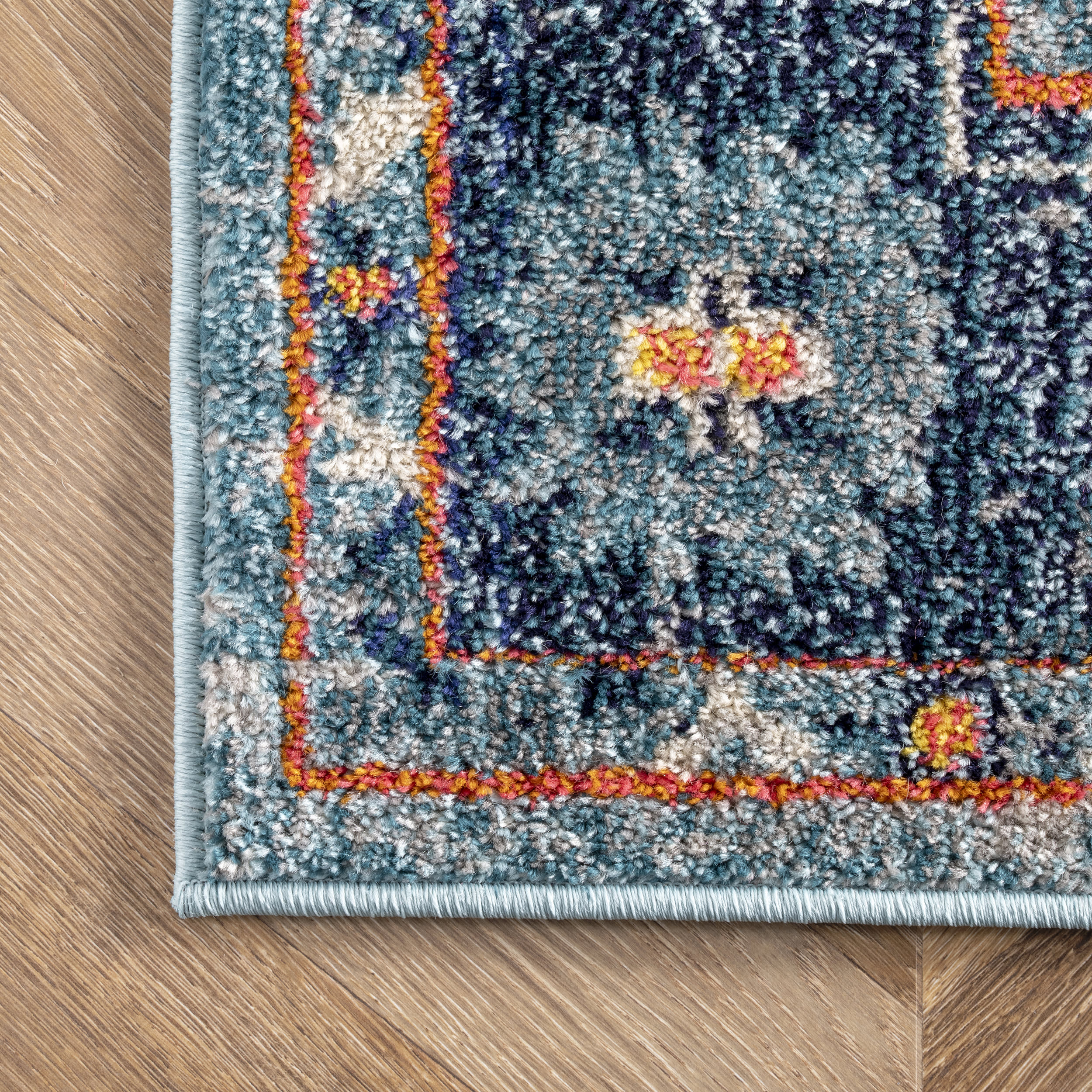Mosaic Medallion Rug | Blue Multicolor - Image 3