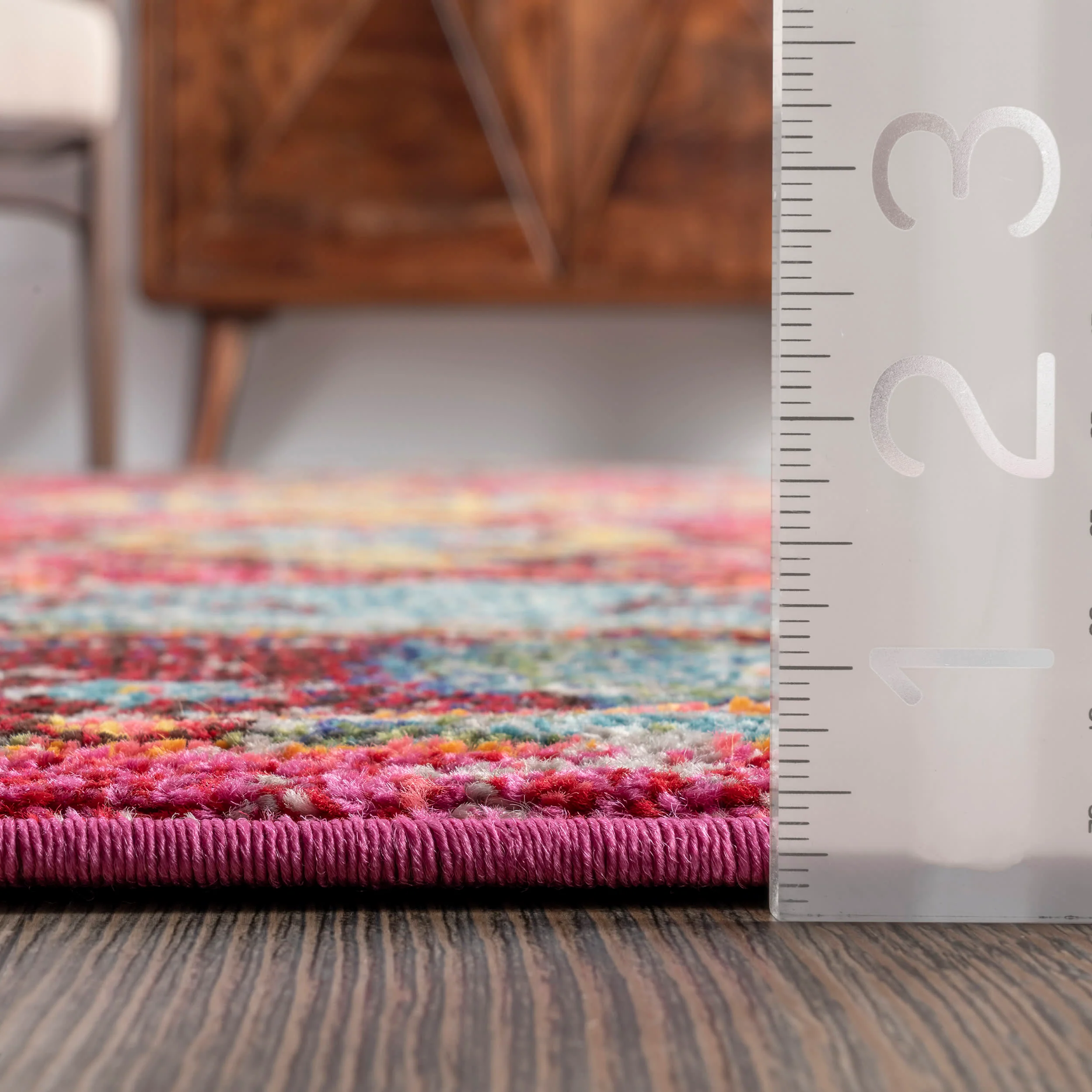 Mosaic Medallion Rug | Fuchsia Multicolor - Image 5