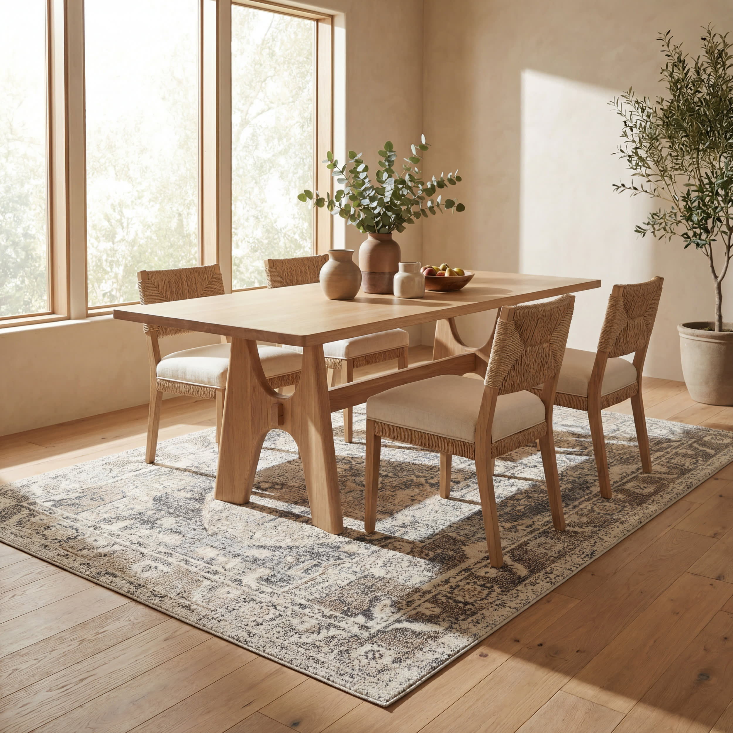 Mosaic Medallion Rug | Grey - Image 7