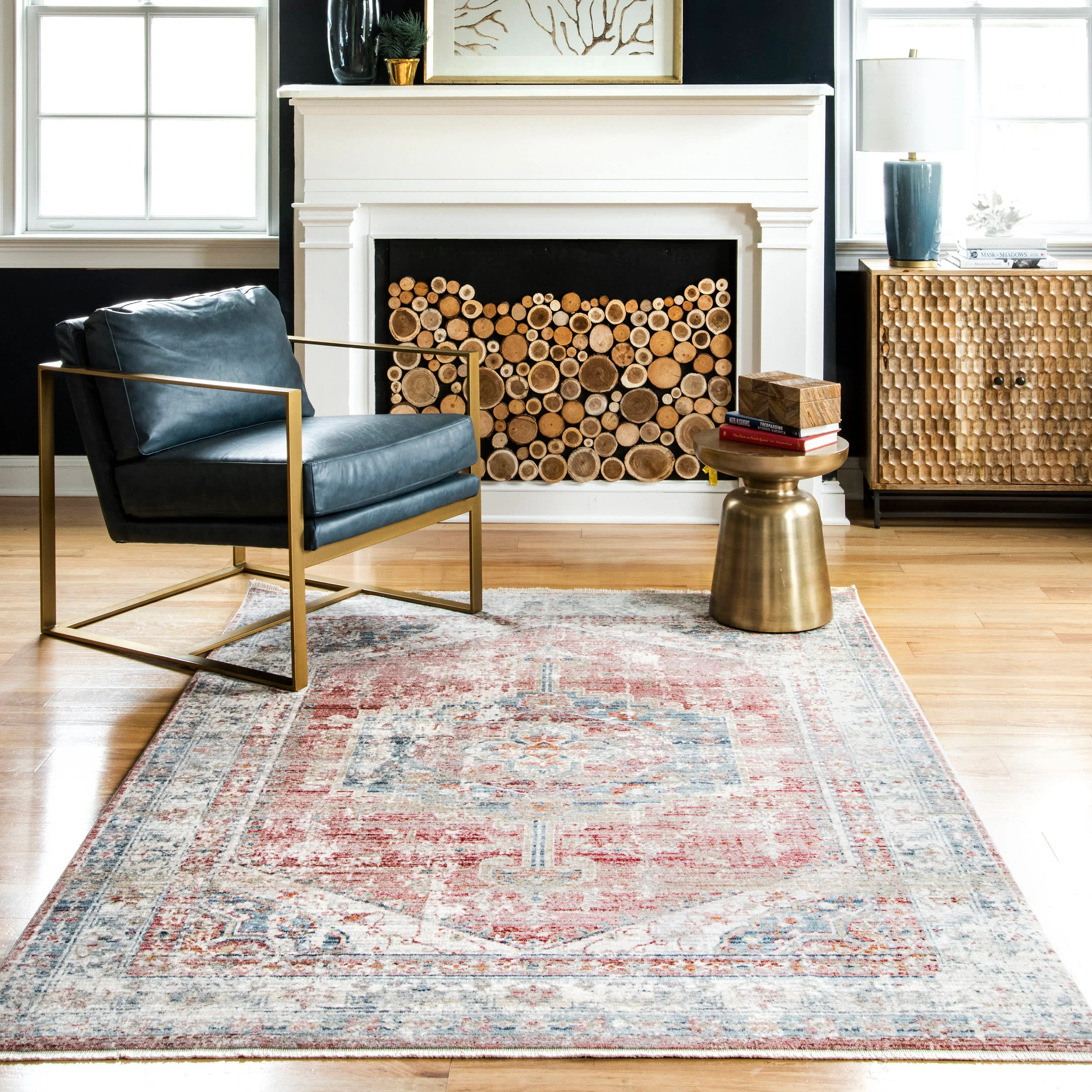 Mottled Mast Medallion Rug | Beige - Image 2