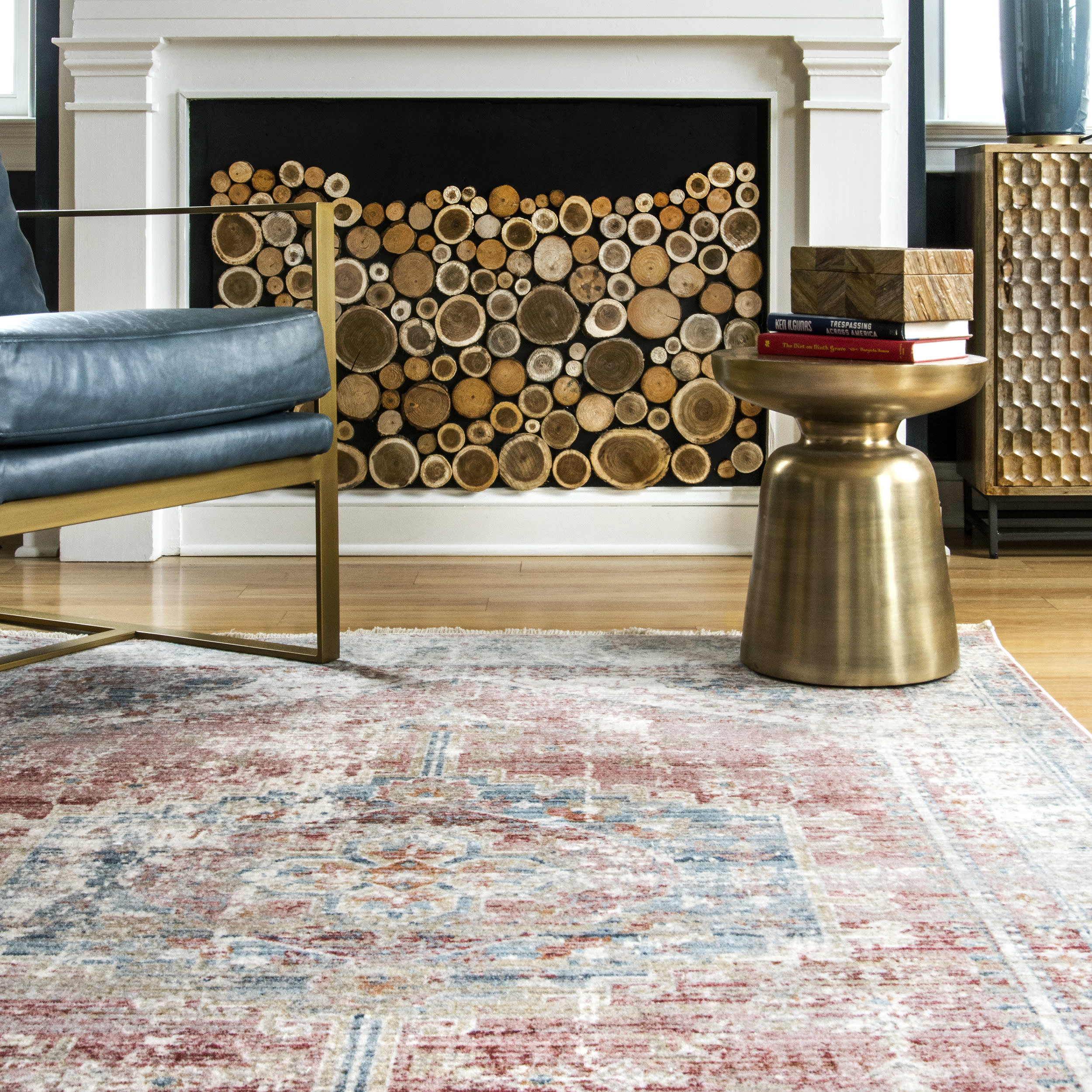 Mottled Mast Medallion Rug | Beige - Image 4