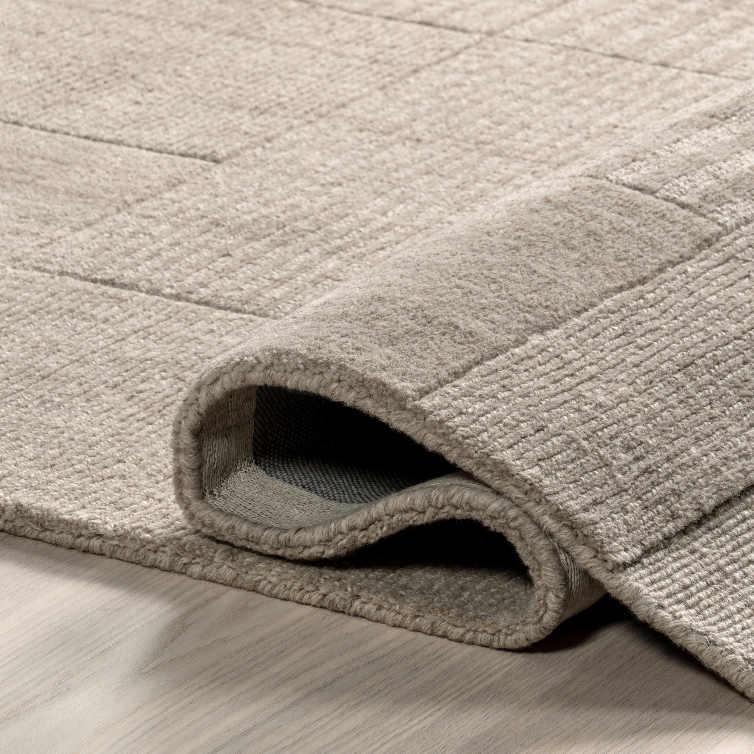 Mozai Fringed Wool-Blend Rug | Beige - Image 6