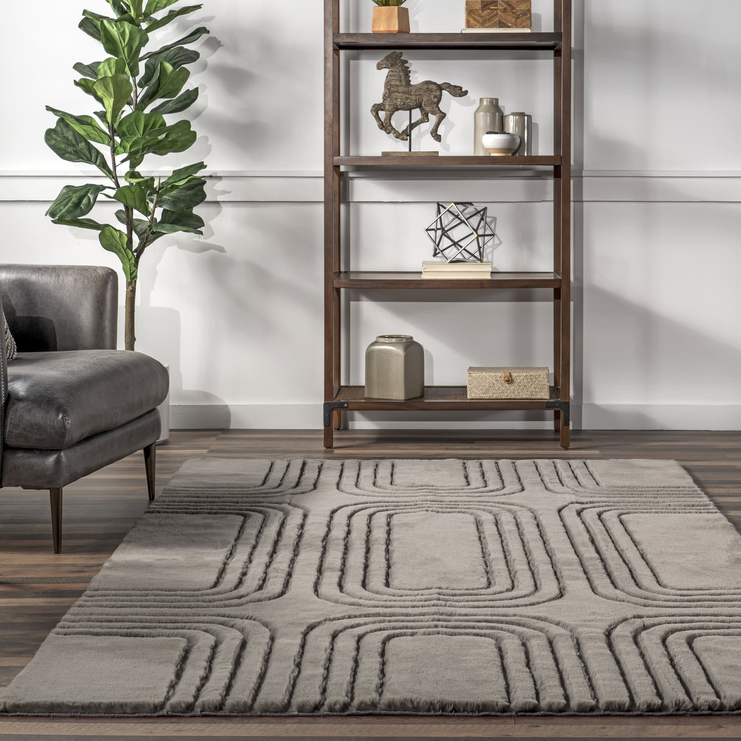 Mozelle Oval Plush Cloud Washable Rug | Grey - Image 4