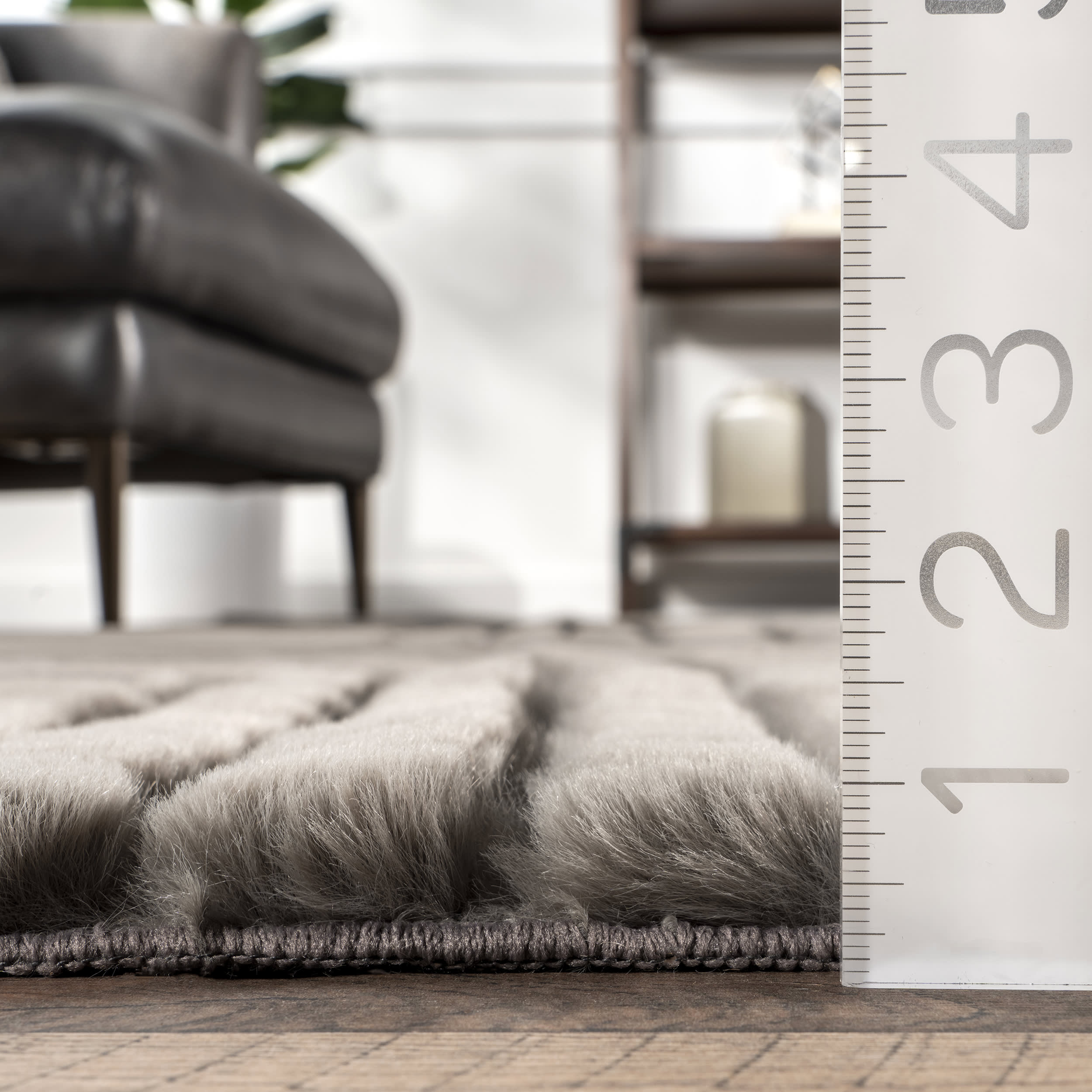 Mozelle Oval Plush Cloud Washable Rug | Grey - Image 5