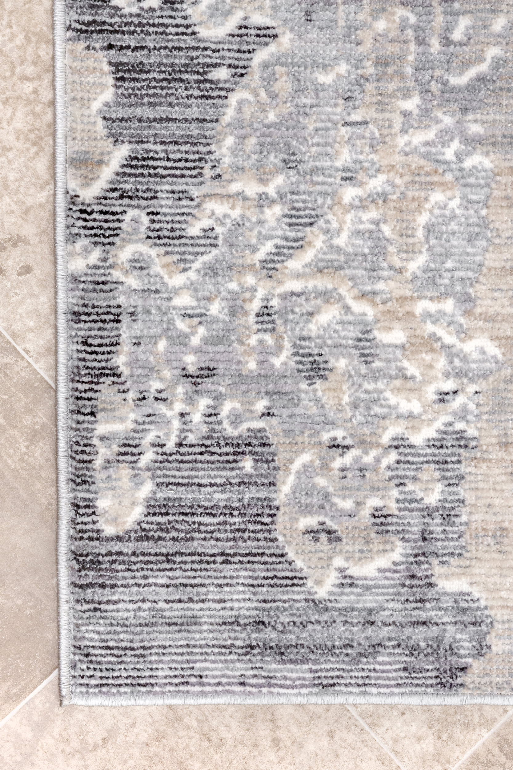 Muddled Abstract Rug | Silver - Image 3
