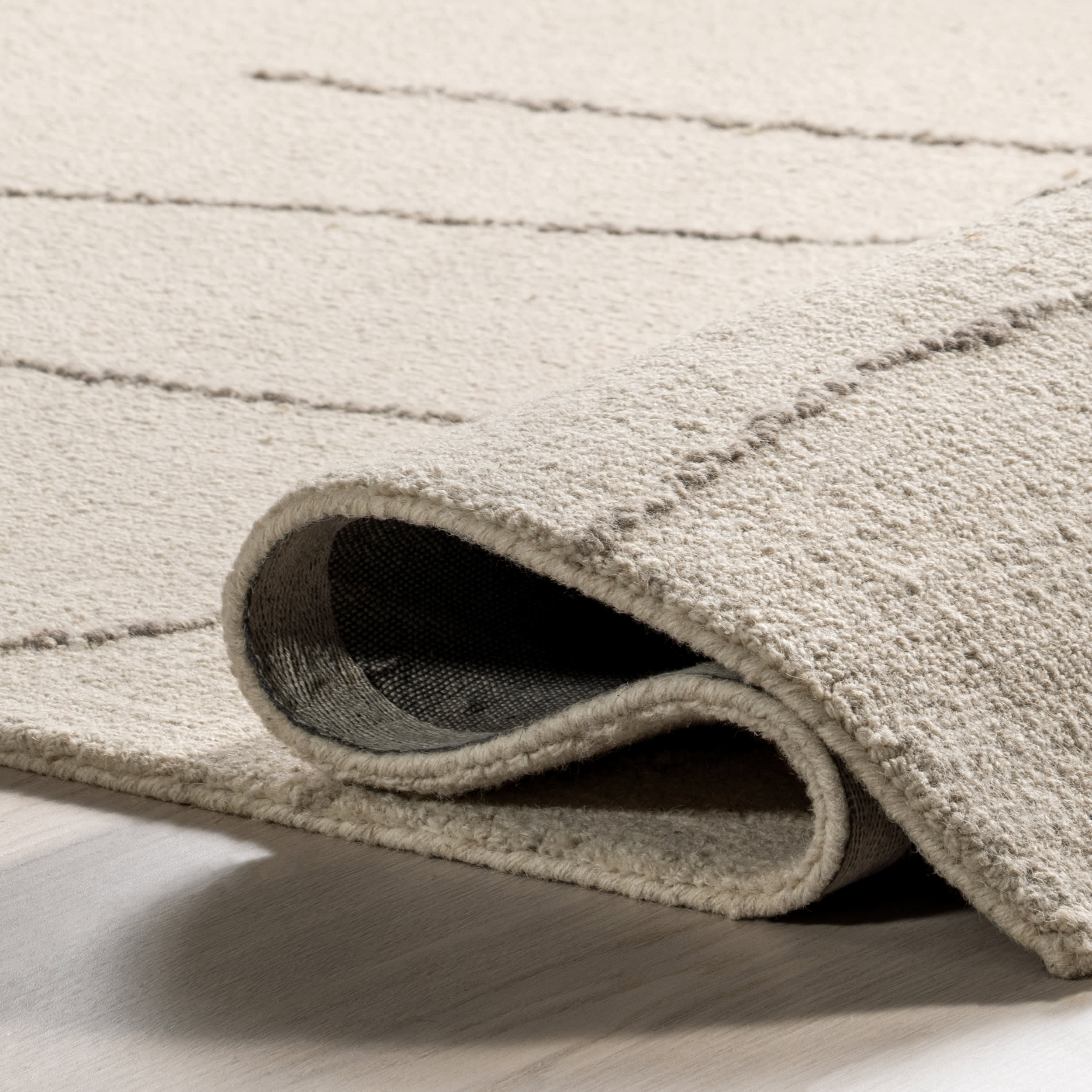 Mulholland Textured Wool Rug | Cream - Image 6