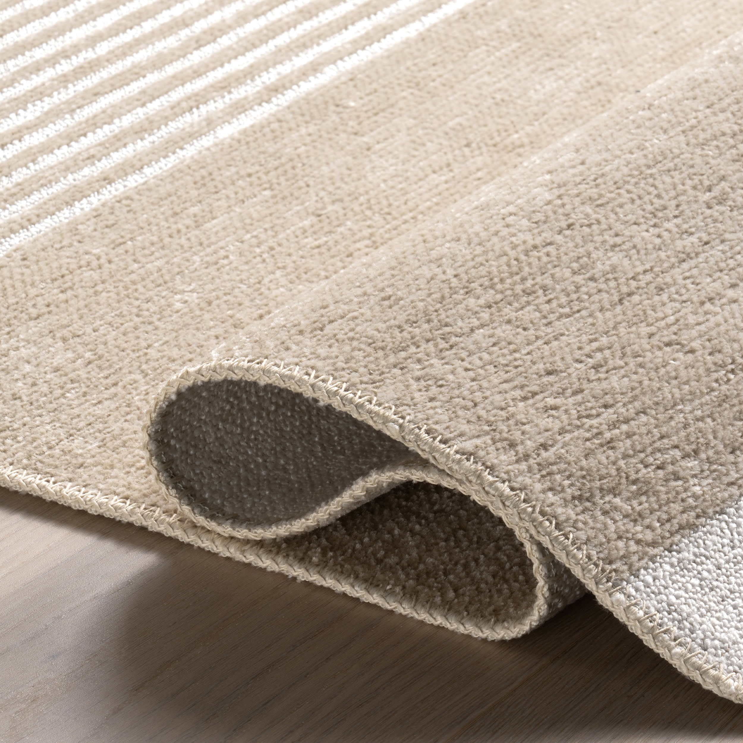 Murphy Large Checkerboard Reversible Washable Rug | Taupe - Image 12