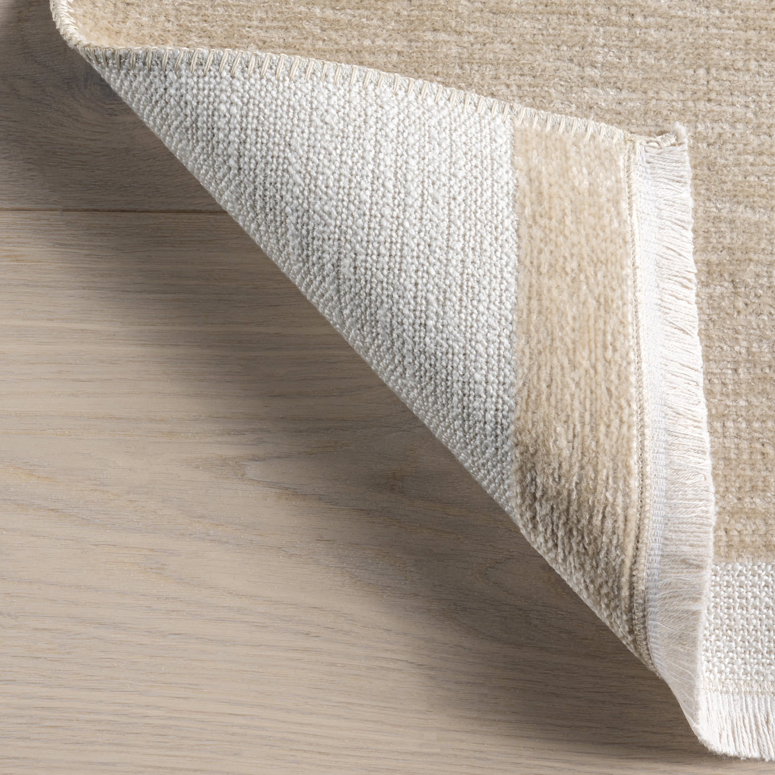 Murphy Large Checkerboard Reversible Washable Rug | Taupe - Image 8