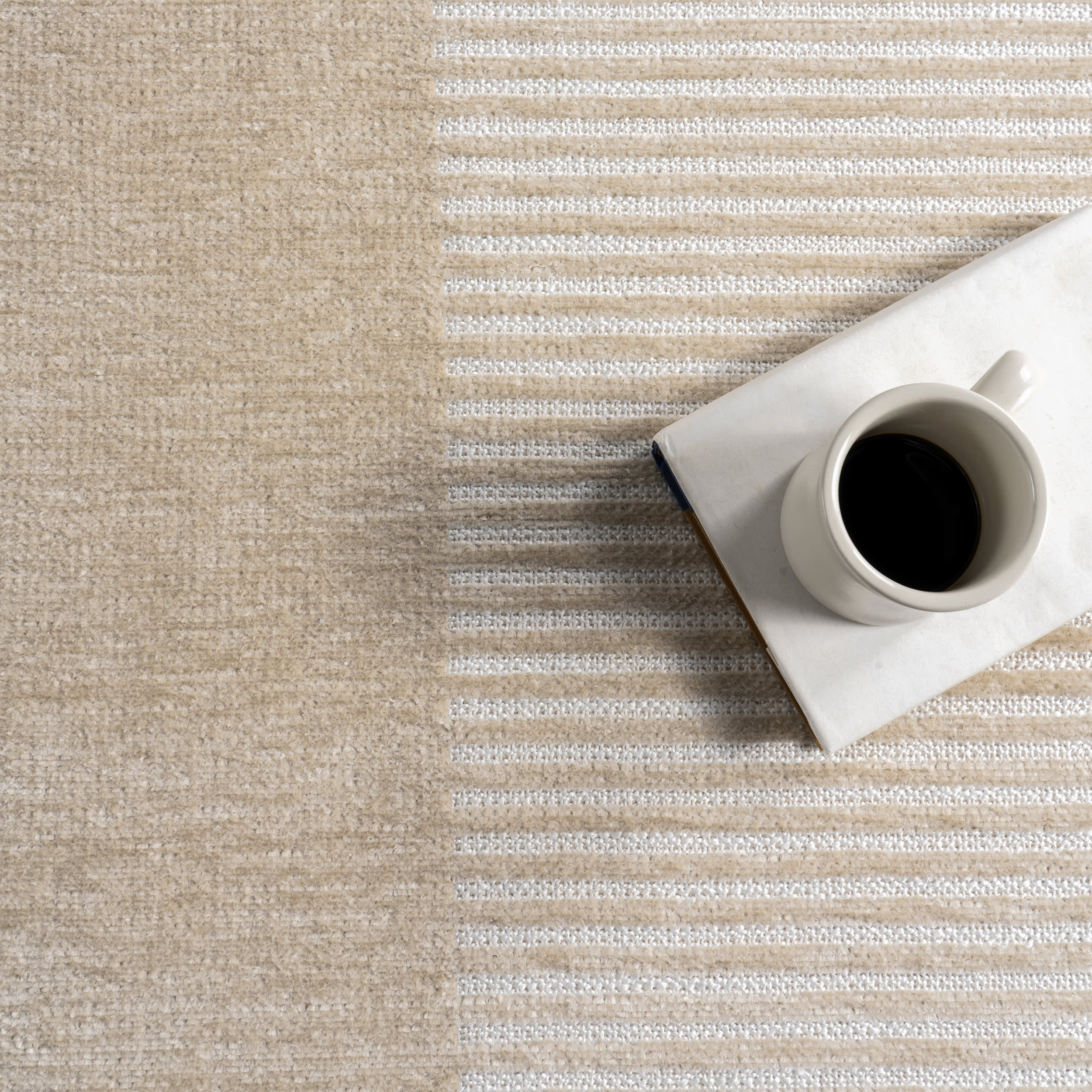 Murphy Large Checkerboard Reversible Washable Rug | Taupe - Image 9