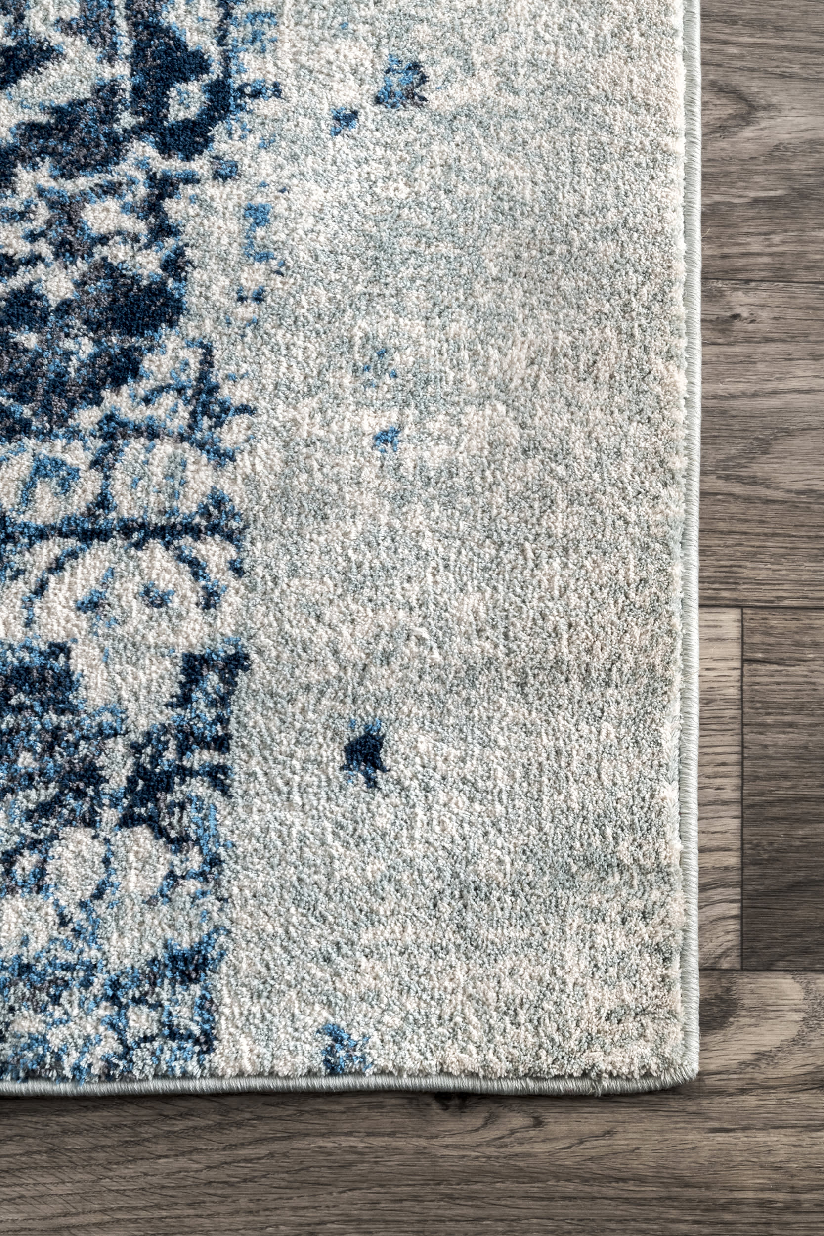 Muted Flourish Rug | Blue - Image 3