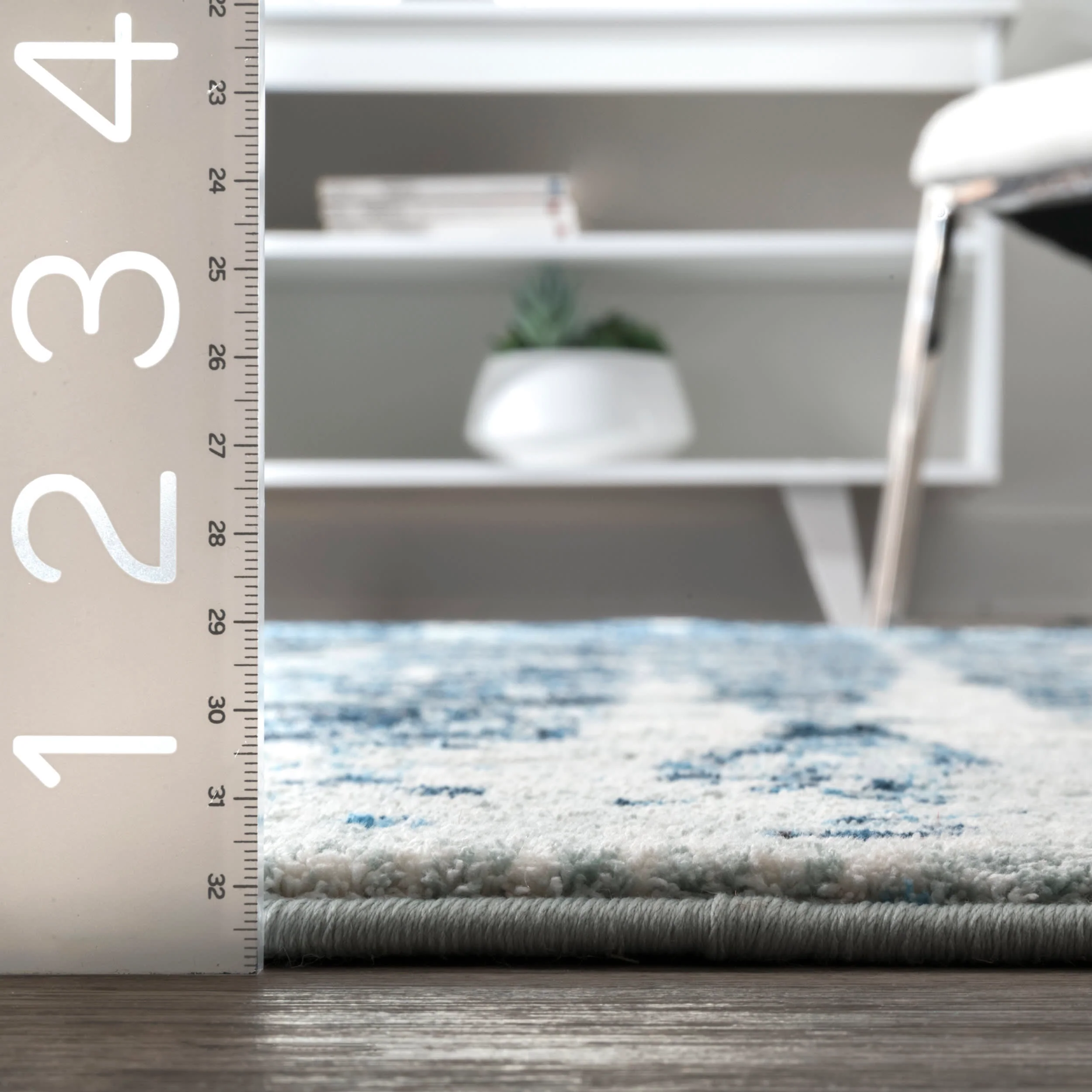 Muted Flourish Rug | Blue - Image 5