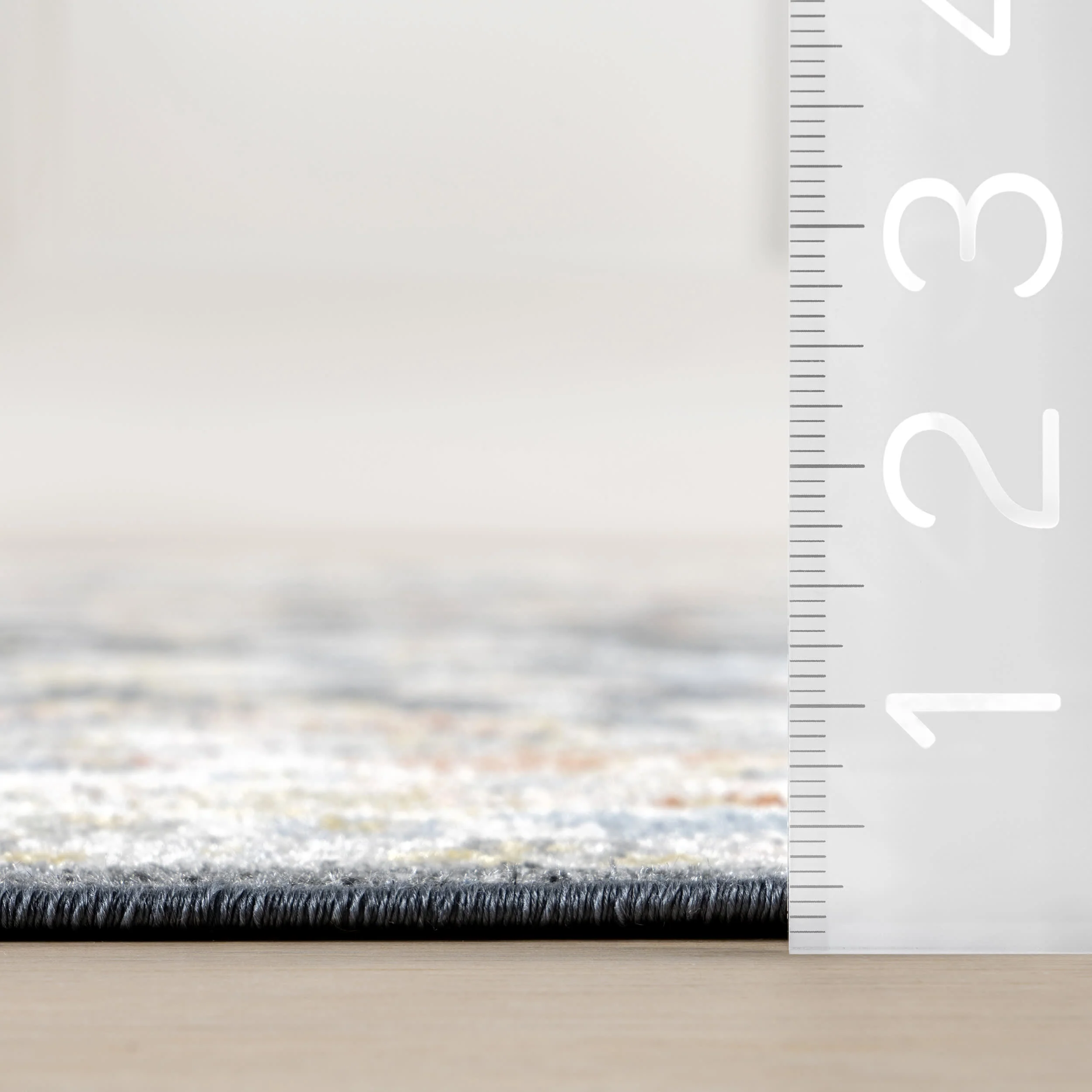 Myla Floral Medallion Washable Rug | Blue - Image 6