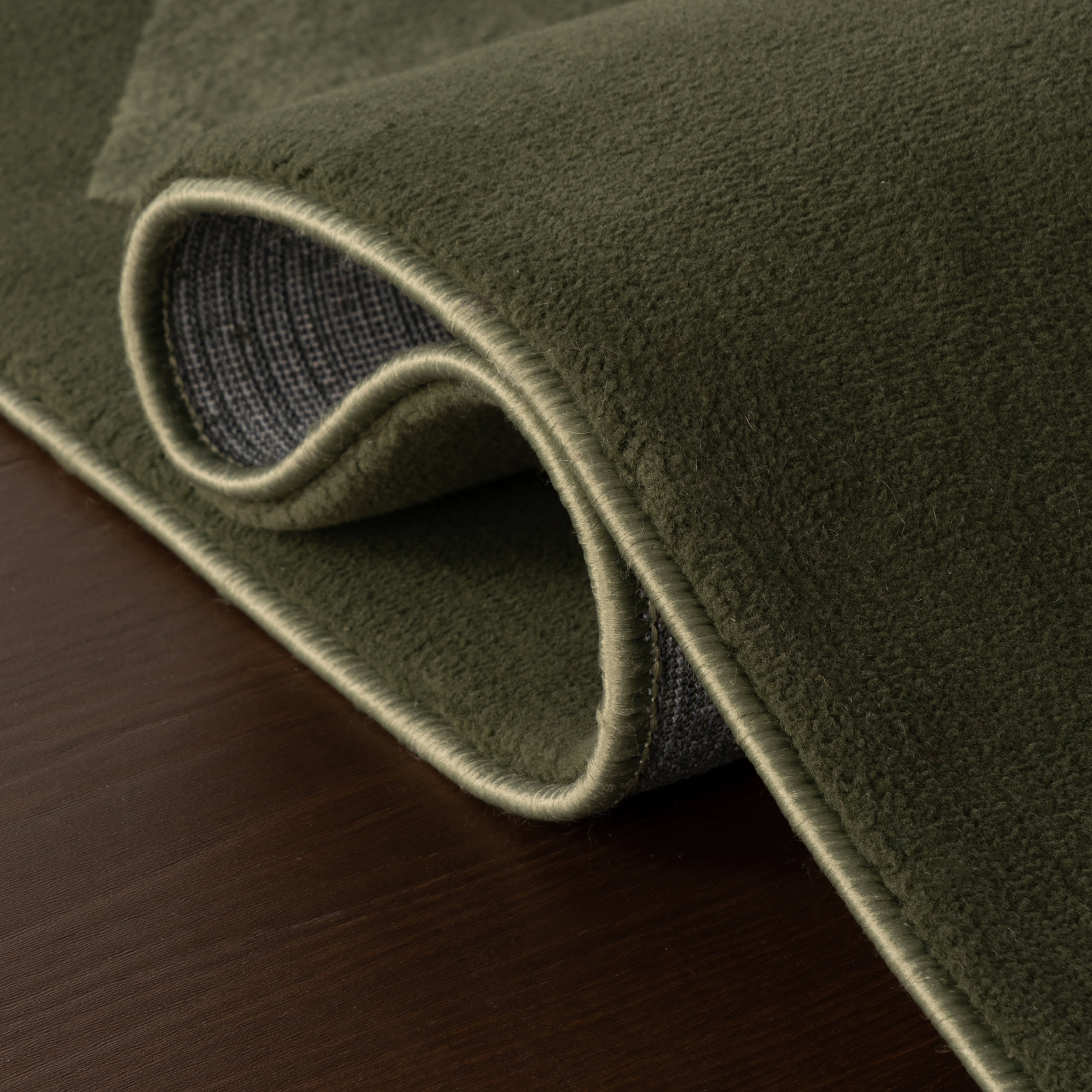 Mynra Diamond Plush Textured Washable Rug | Green - Image 11