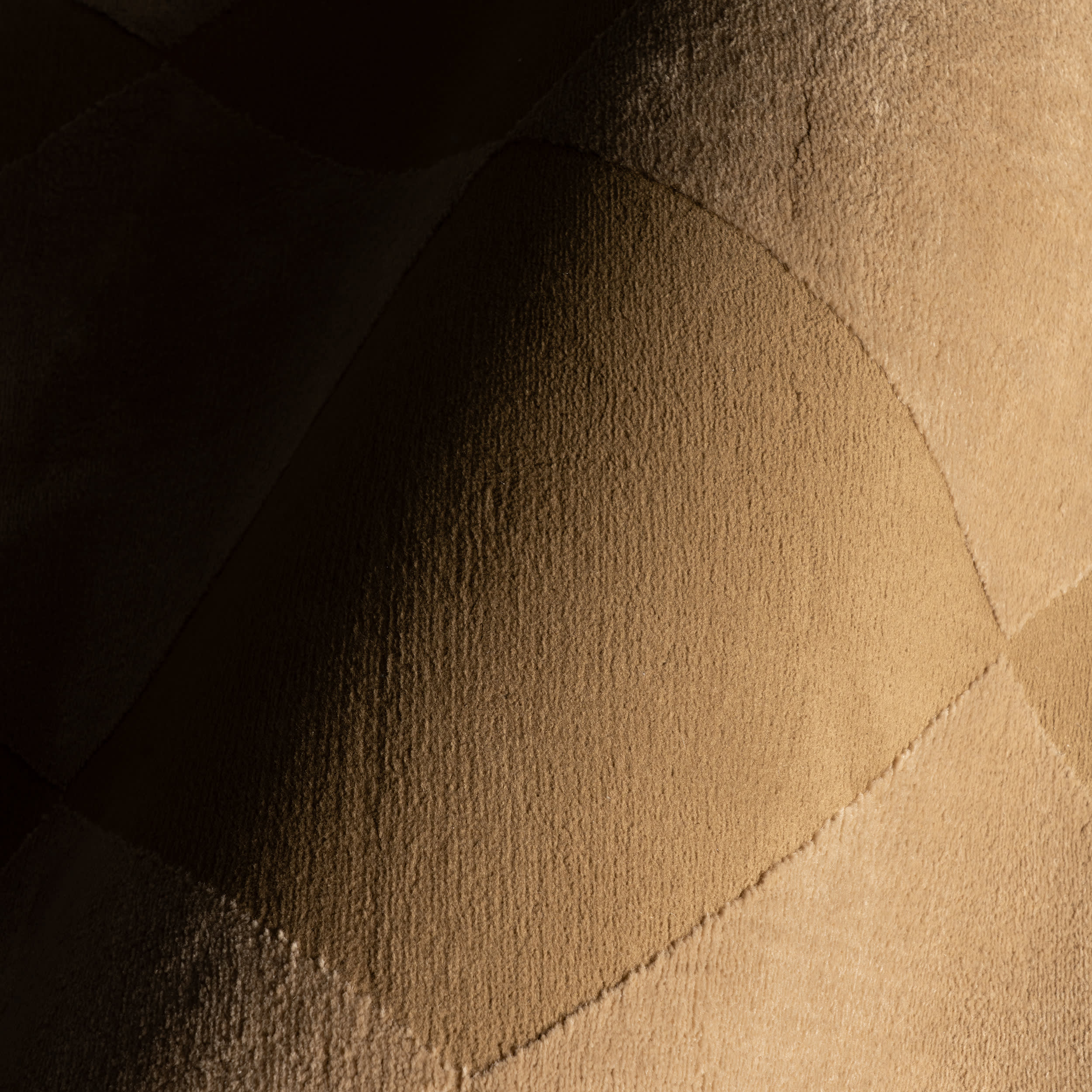 Mynra Diamond Plush Textured Washable Rug | Sand - Image 3