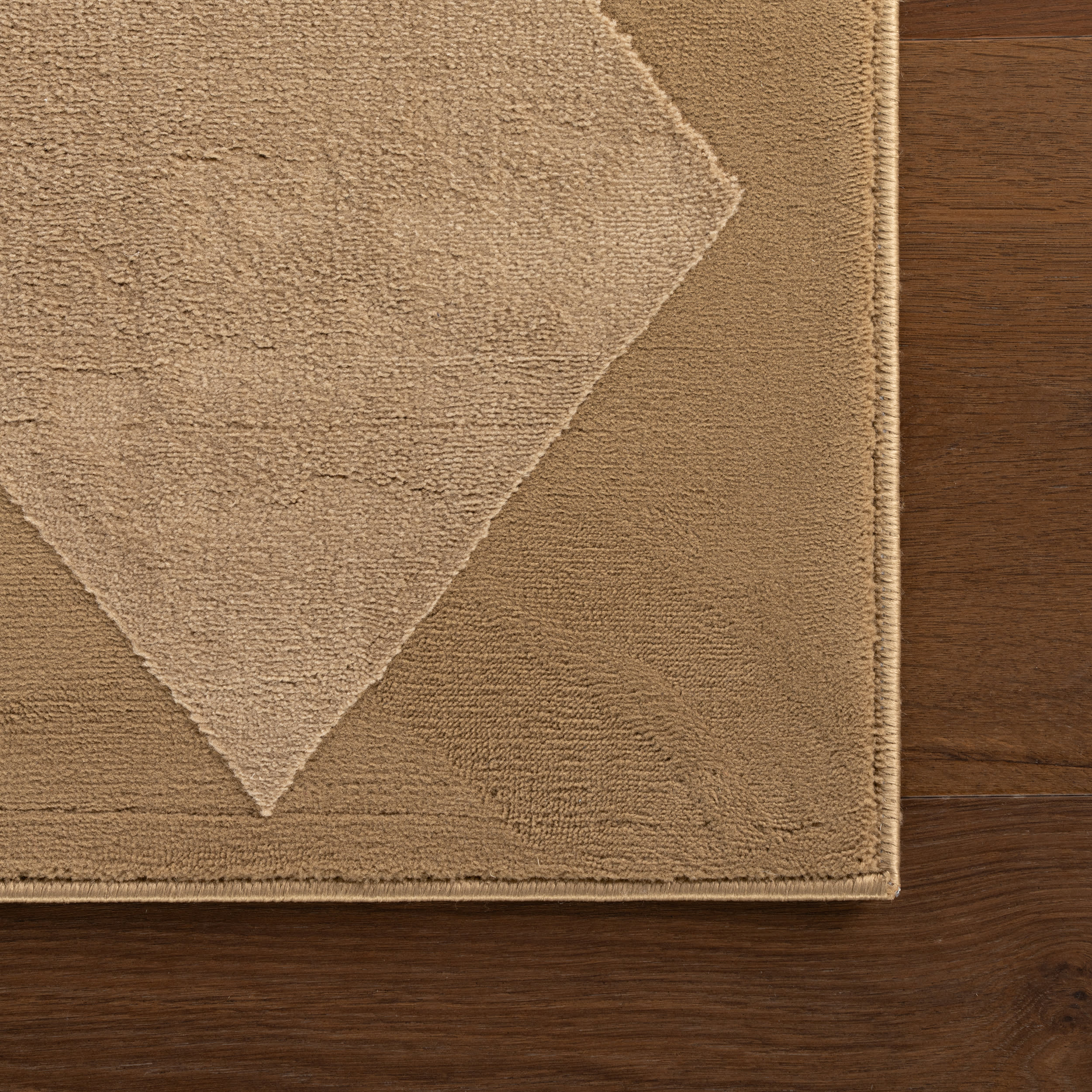 Mynra Diamond Plush Textured Washable Rug | Sand - Image 4