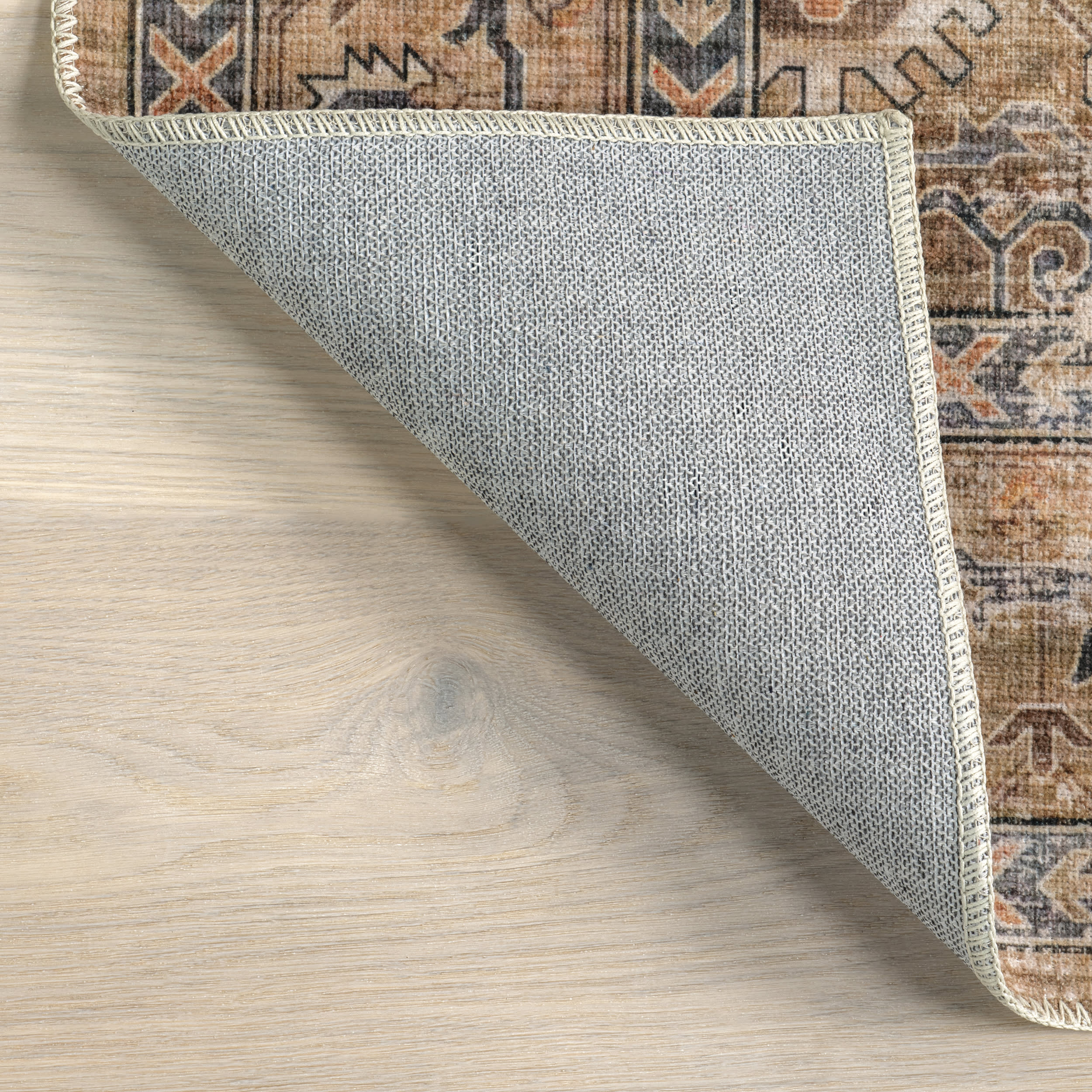 Myrtle Washable Vintage Rug | Taupe - Image 6