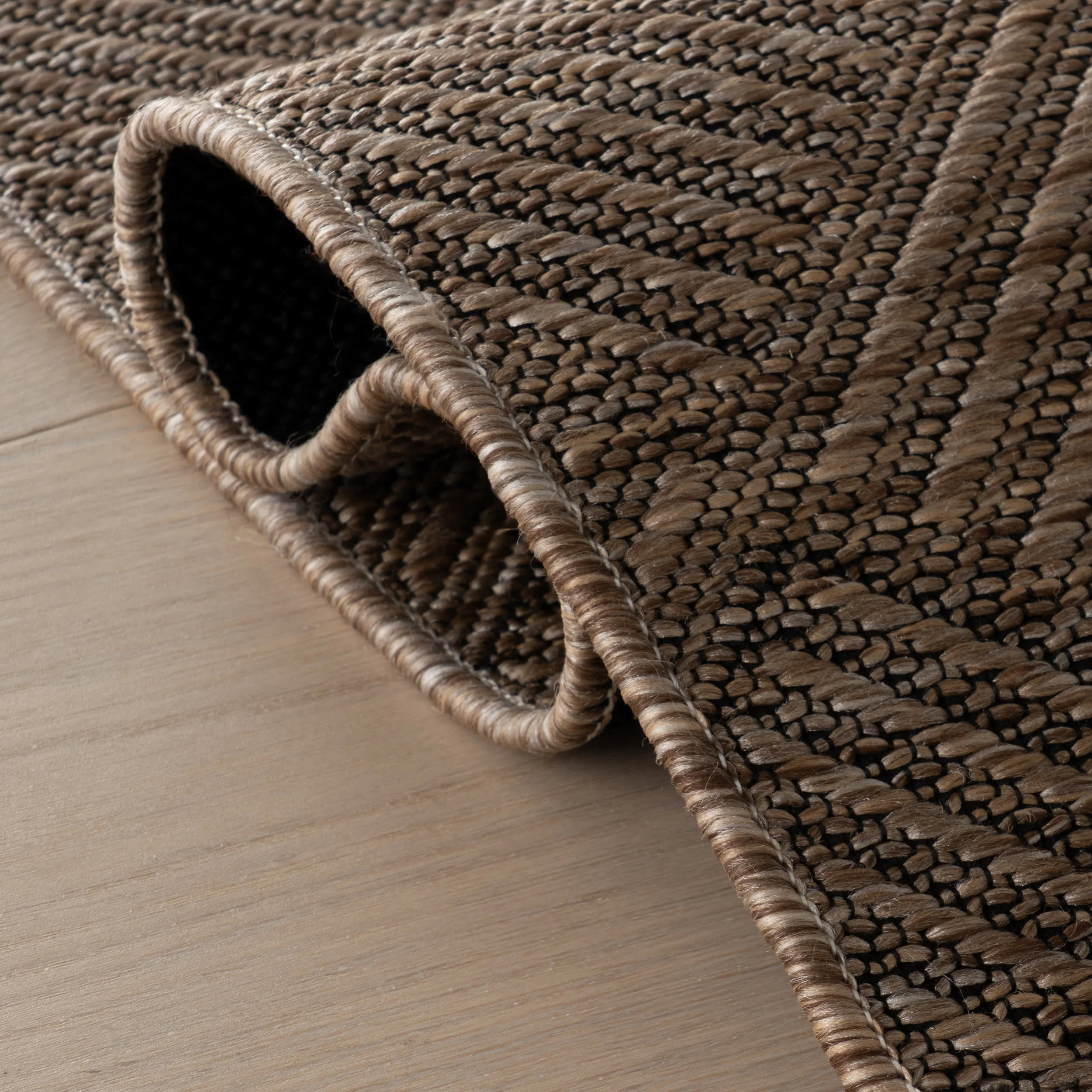Nahla Modern Diamond Indoor/Outdoor Rug | Brown - Image 11